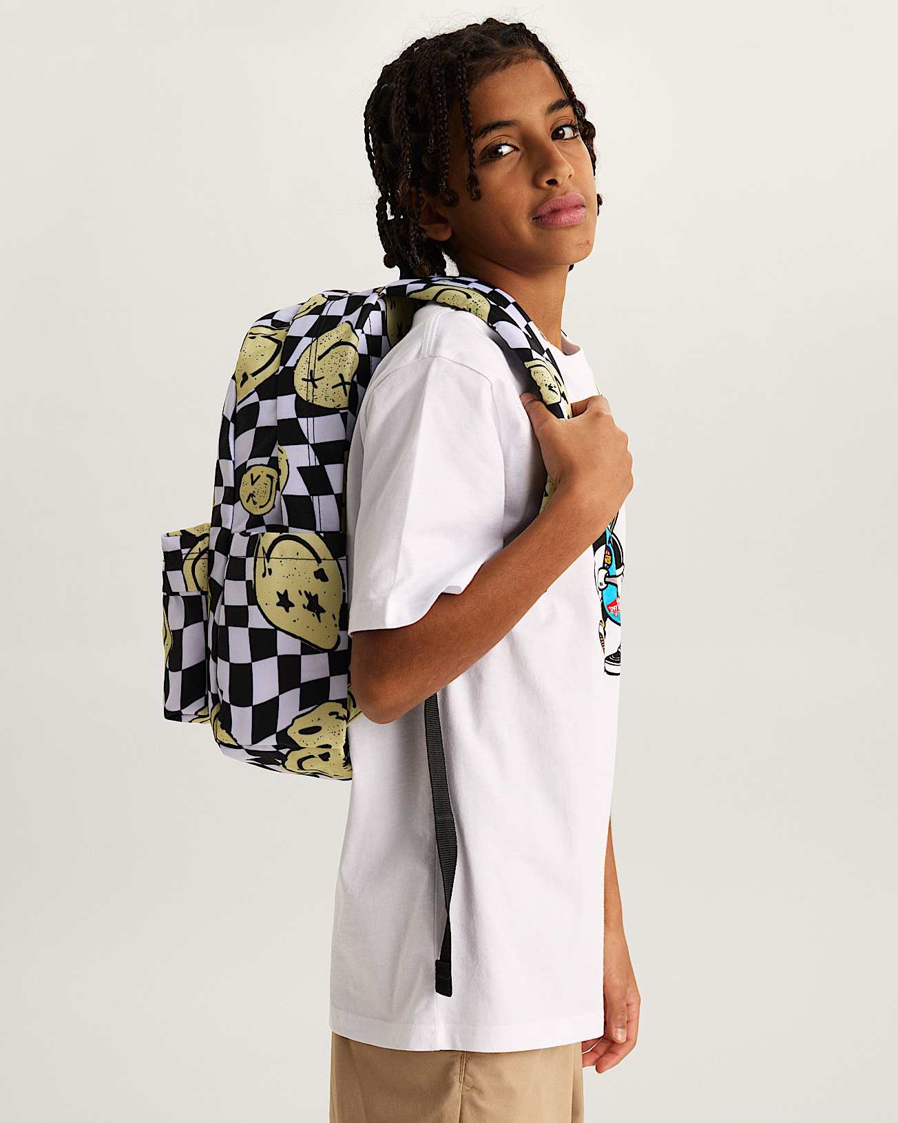 Old Skool Grom Backpack CHECKERBOARD WhiteBlack VANS Branco ALT6