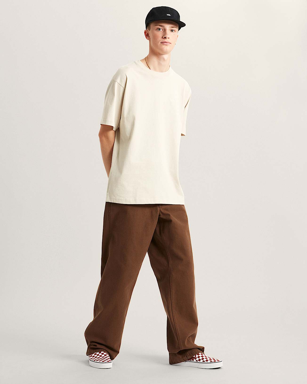 Maglietta Left Chest Logo II VANS Beige ALT4