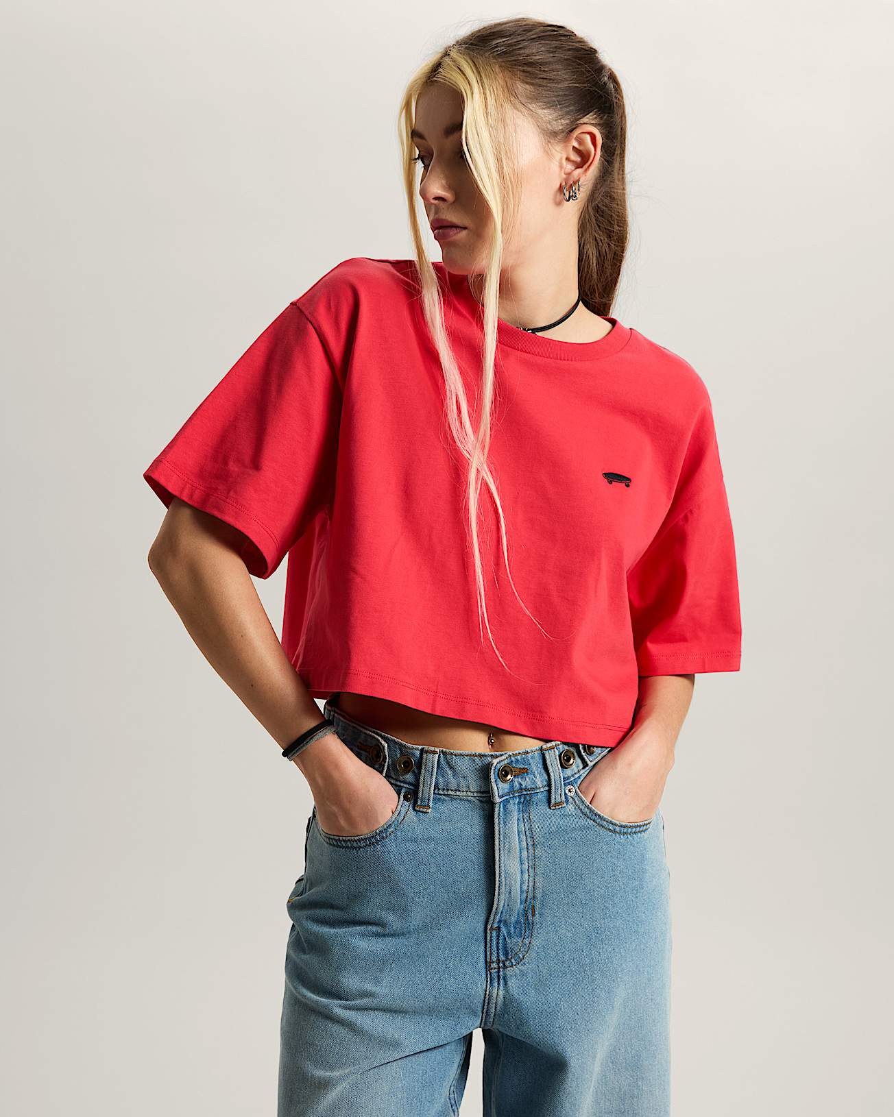 W SALTON RELAX CROP TShirt VANS Pink ALT2