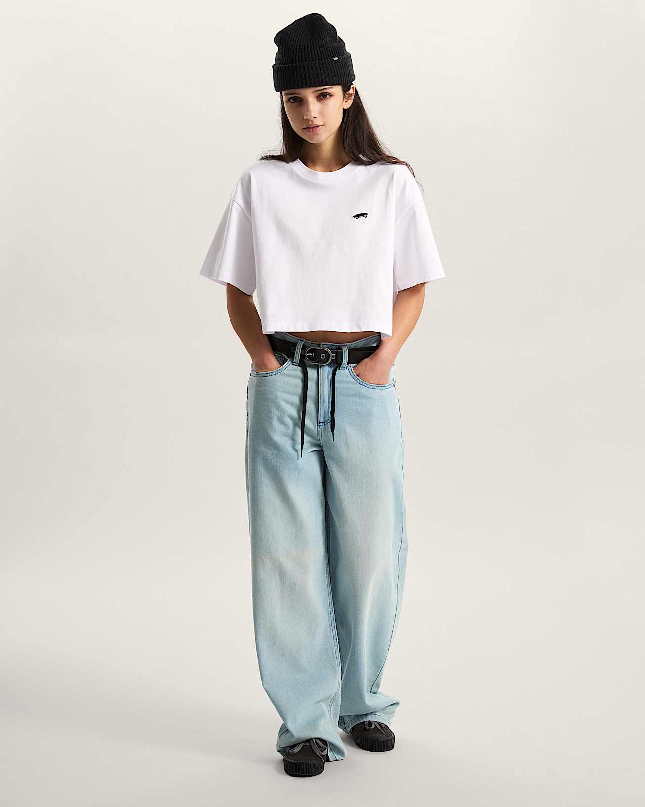 Maglietta W SALTON RELAX CROP VANS Bianco ALT4