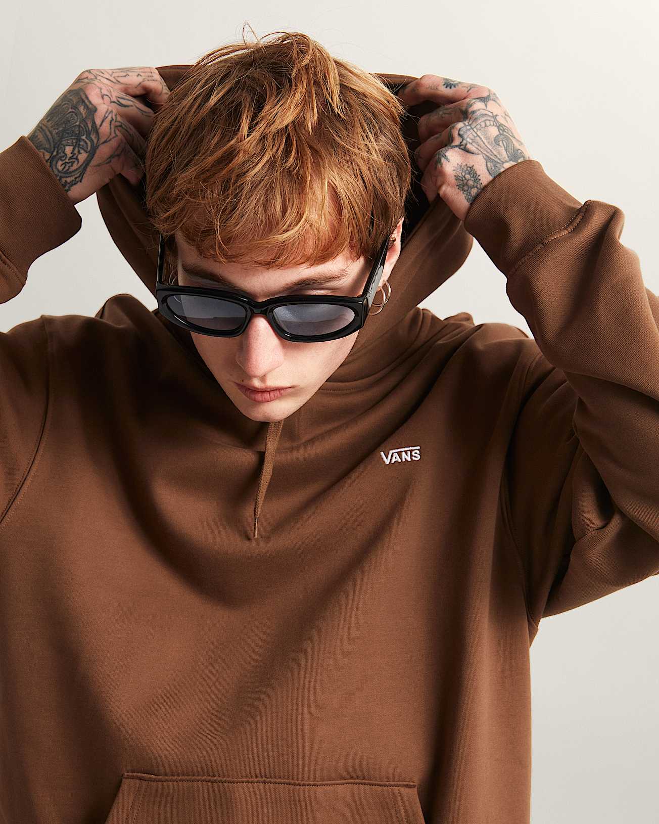 LEFT CHEST II LOOSE Hoodie VANS Bruin ALT6