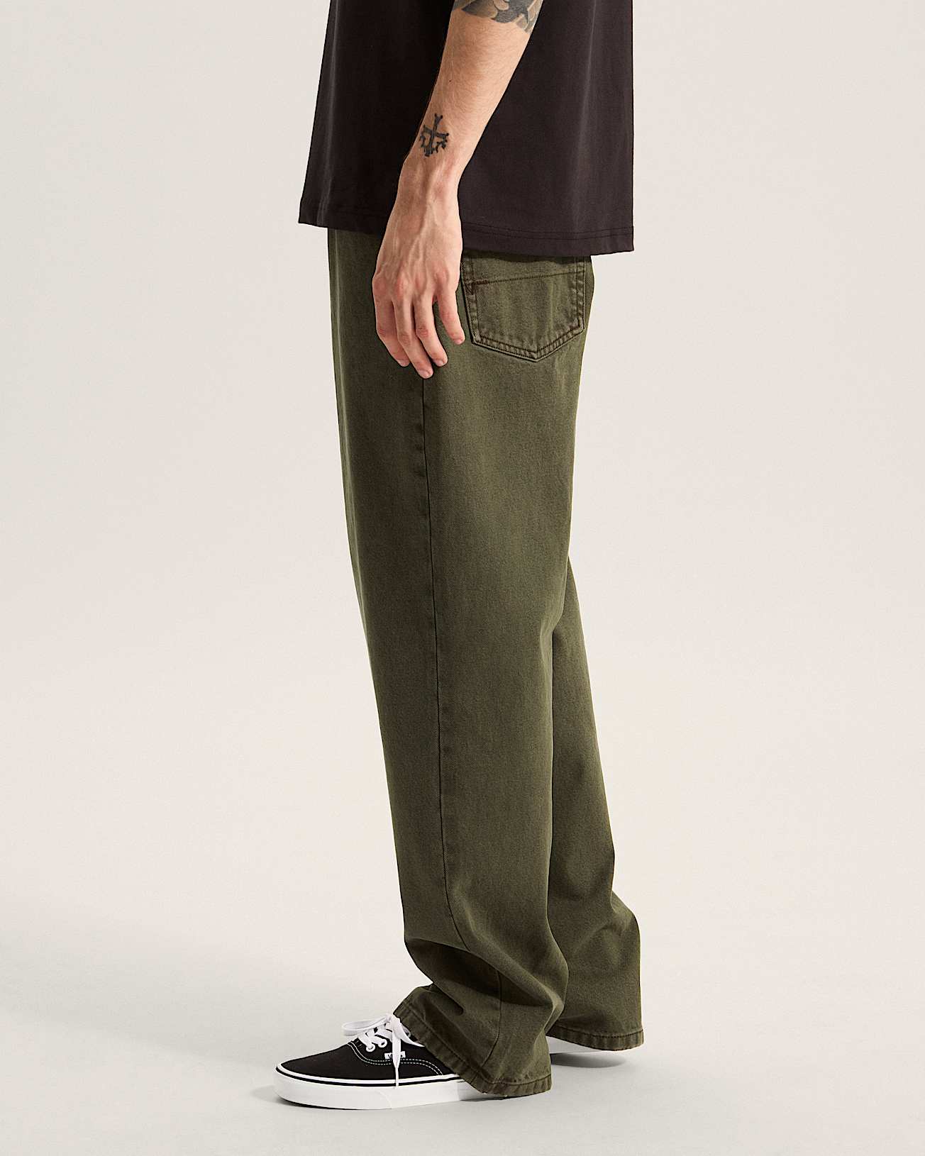 Check5 Loose Denim Trousers VANS Green ALT4