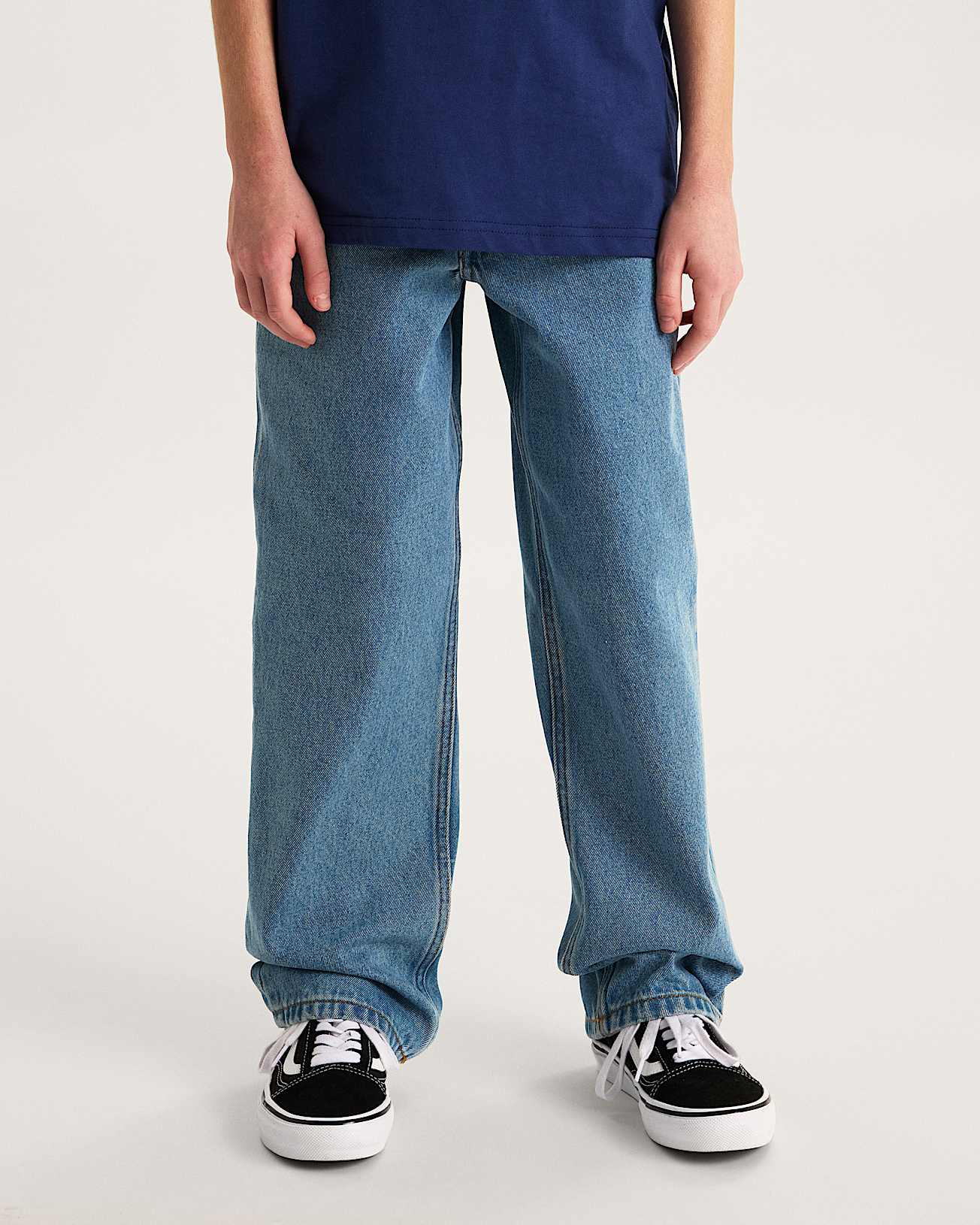 Kids Check5 Loose Denim Trousers 814 Years VANS Blue ALT2