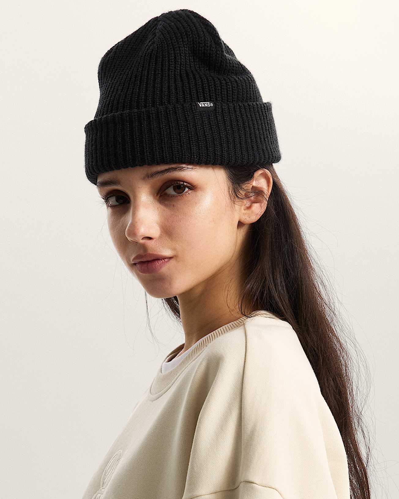 Core Basic Beanie mit Umschlag VANS Schwarz ALT3