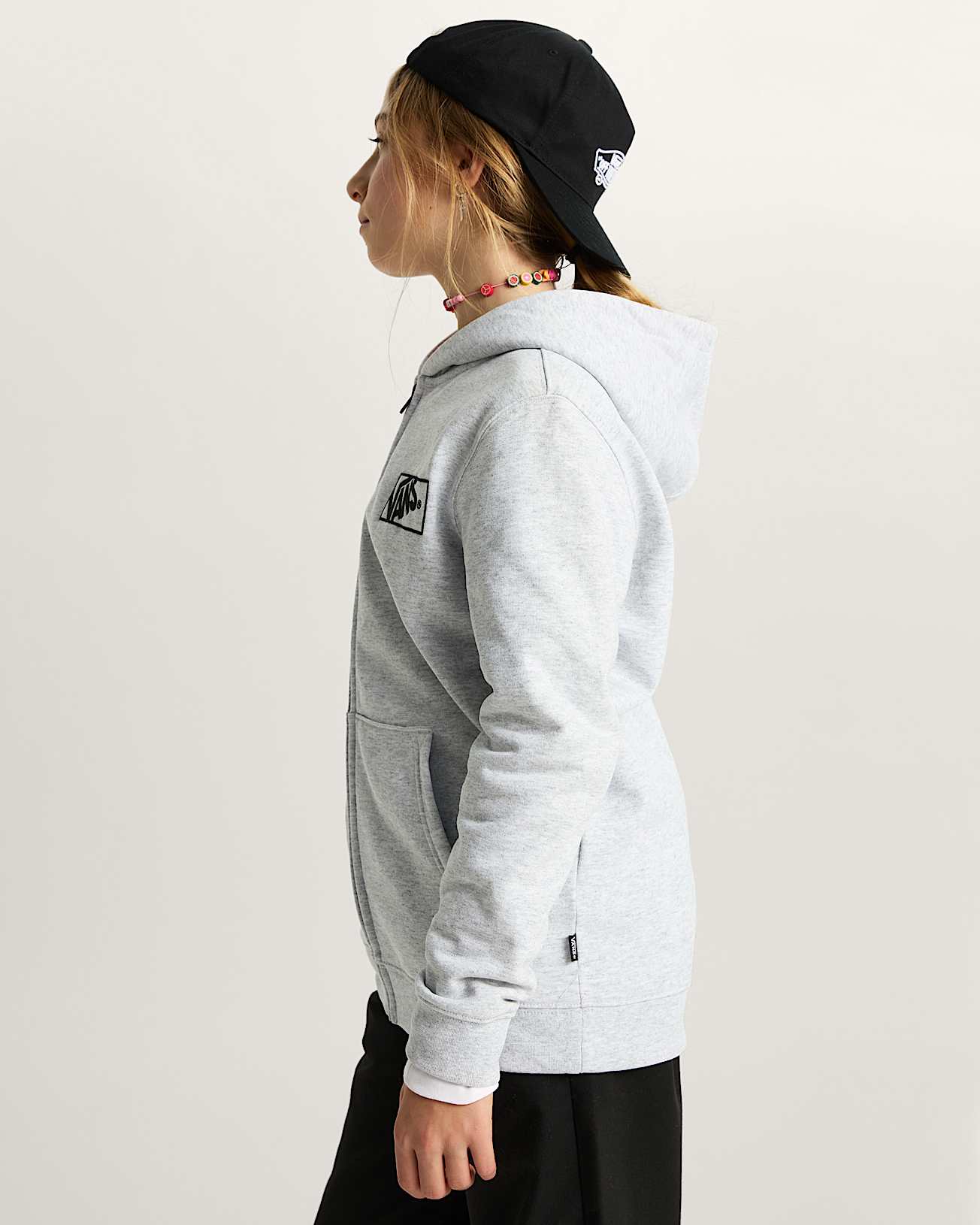 BY BLOCKED BOX FZ HOODIE Light Grey Heather VANS Grey ALT9