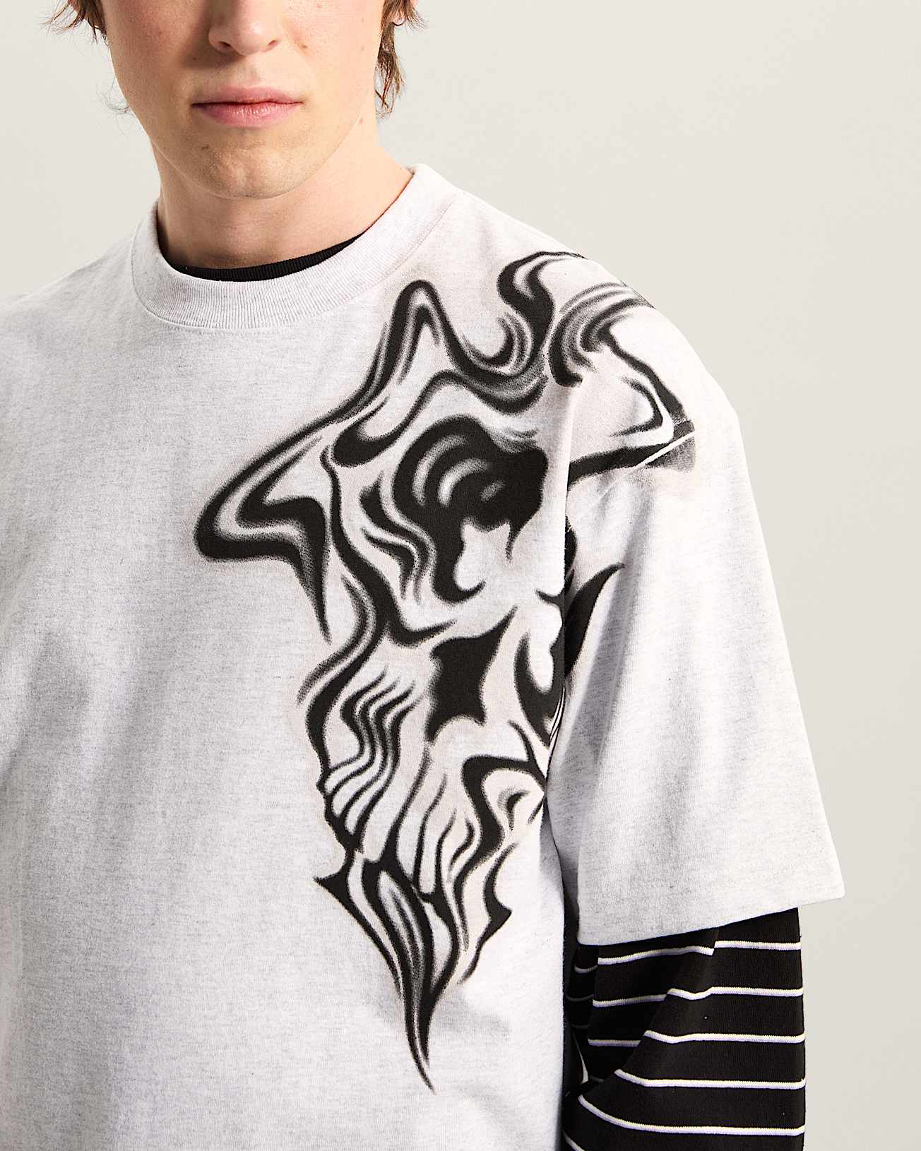 Smoke Skull Short SS Tee ASH HEATHER VANS Gris ALT5