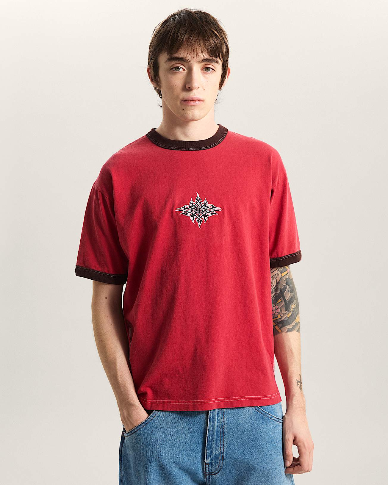Flame Face SS Tee Crimson Haze VANS Rosa ALT2
