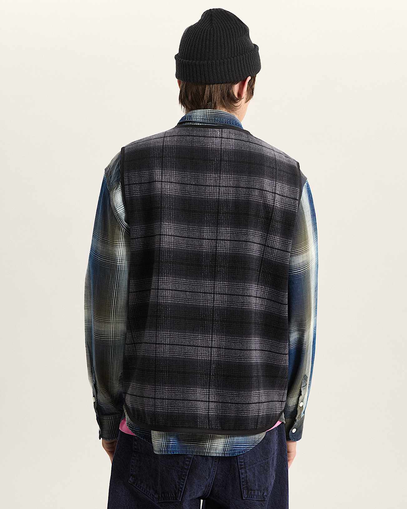 Plaid Homecoming Vest Asphalt VANS Gris ALT3