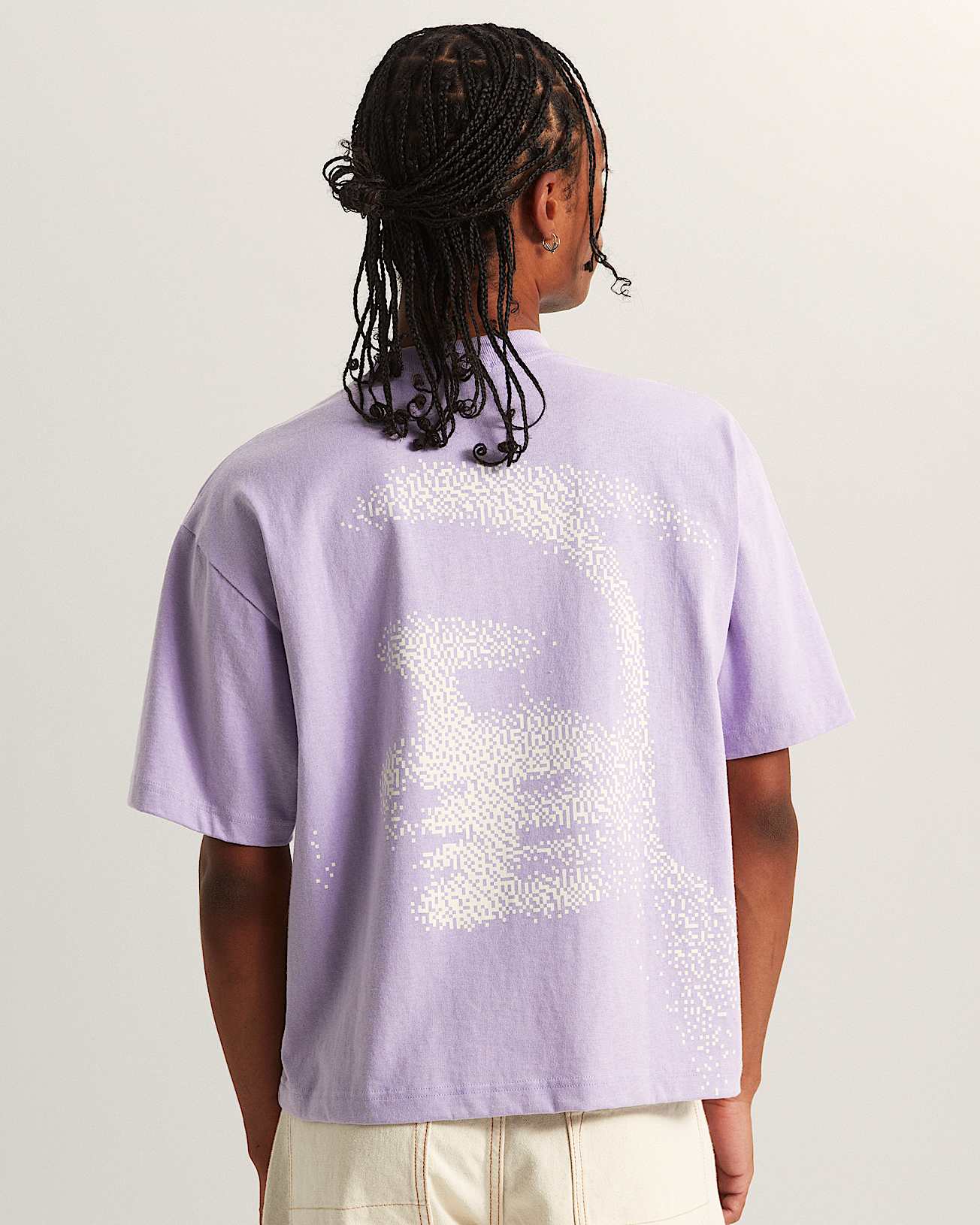 Kurzes Blurred Face TShirt VANS Fliederfarben ALT3