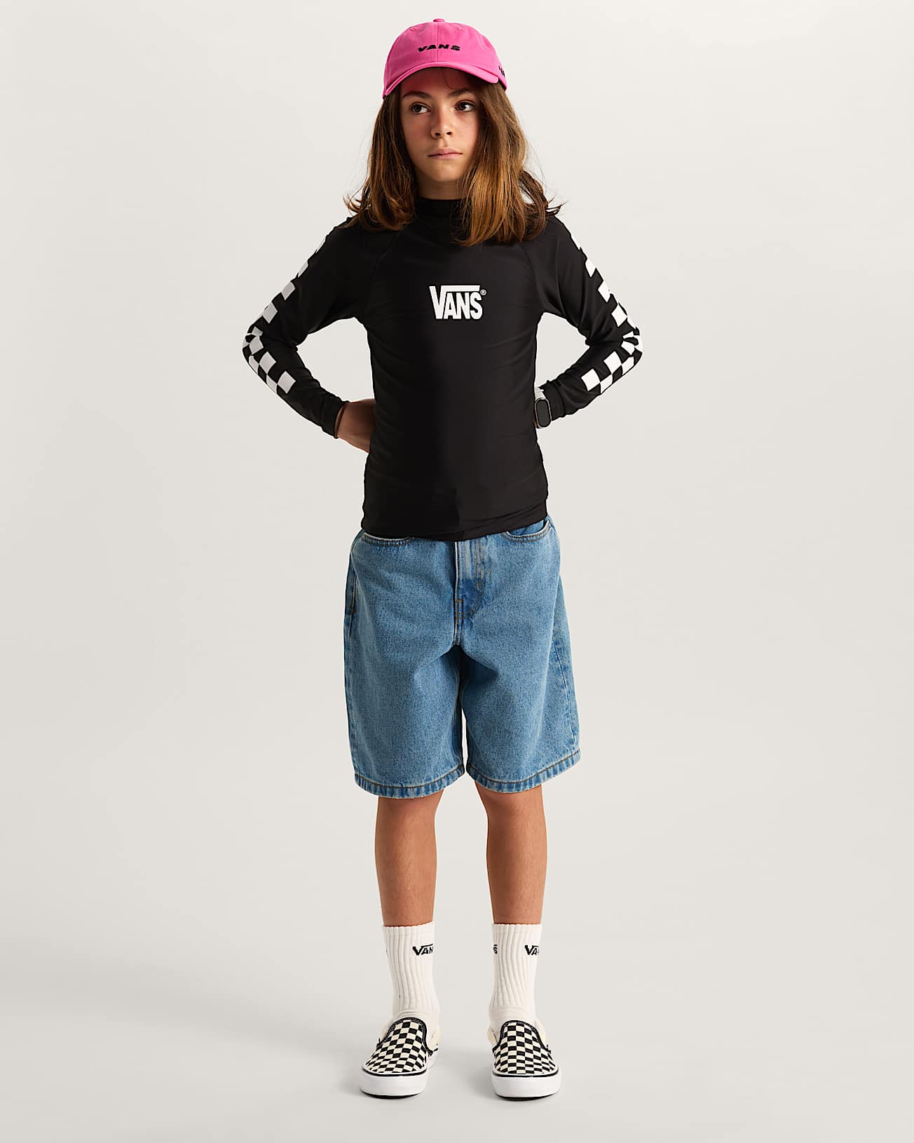 Kinder Rashguard 814 Jahre VANS Schwarz ALT5