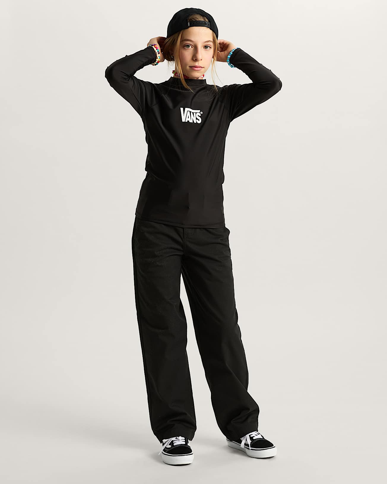 Kinder Rashguard 814 Jahre VANS Schwarz ALT8