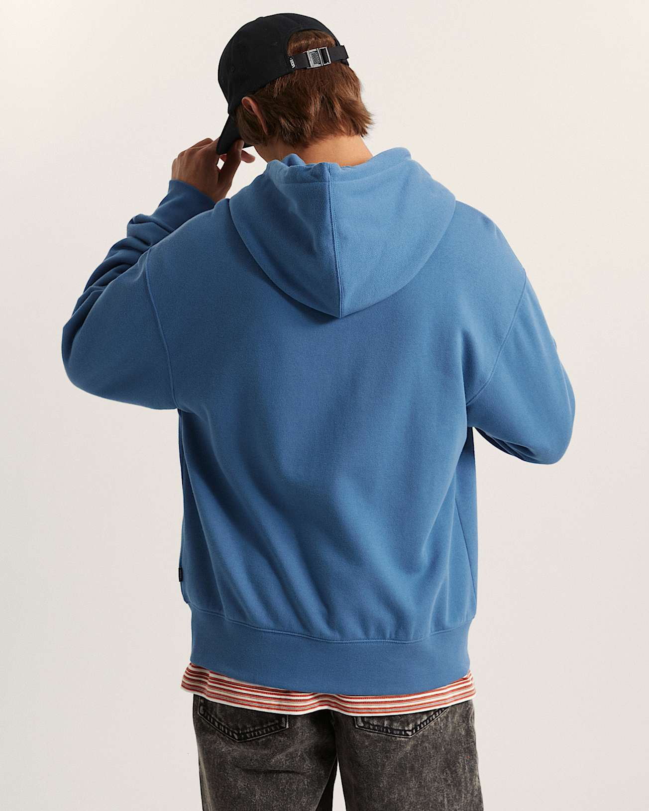 Stretch Logo Zip Pullover Hoodie VANS Blue ALT3