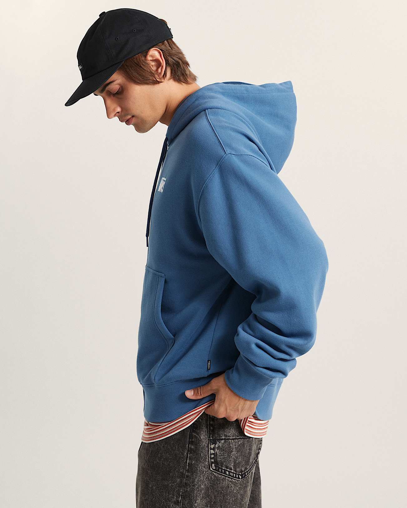 Stretch Logo Zip Pullover Hoodie VANS Blue ALT4