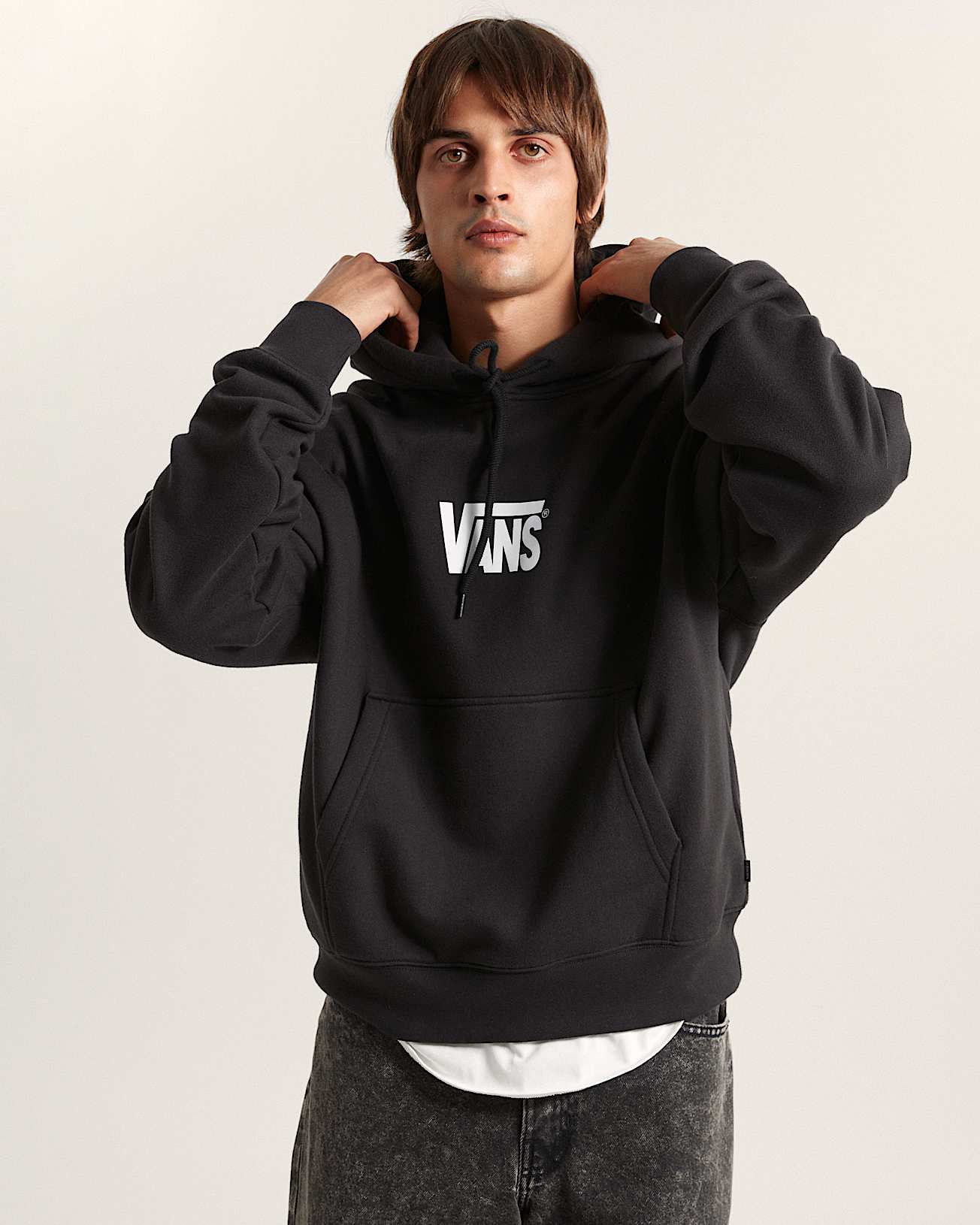 Bluza z kapturem Stretch Logo Pullover VANS Czarny ALT2