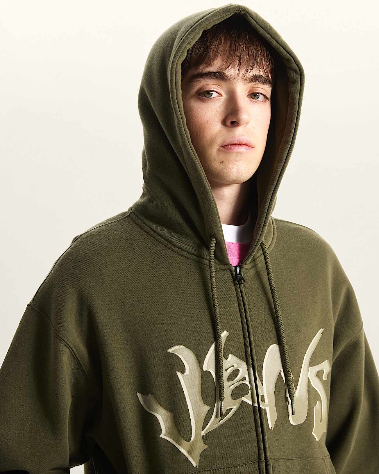 Felpa con cappuccio e zip intera Wild Circle VANS Verde ALT6