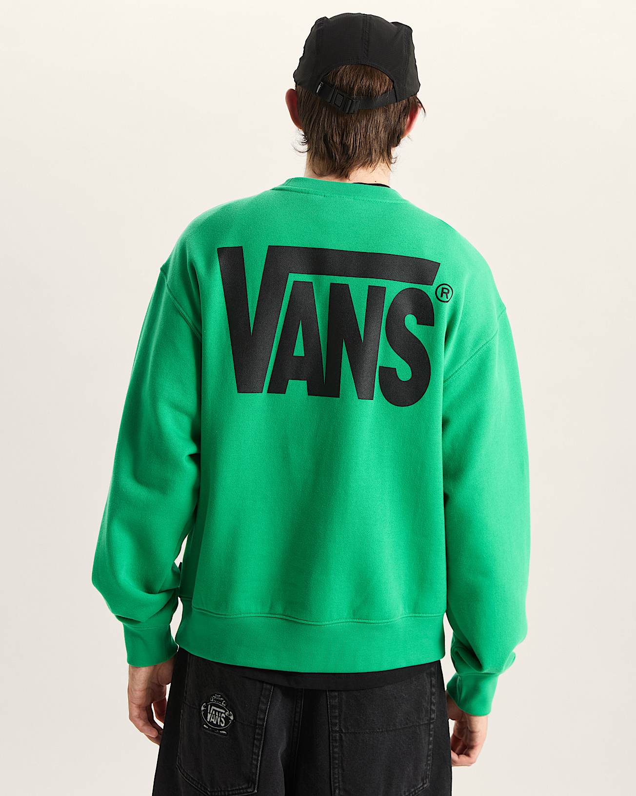 StretchSweatshirt mit Rundhalsausschnitt und Logo VANS Grn ALT3