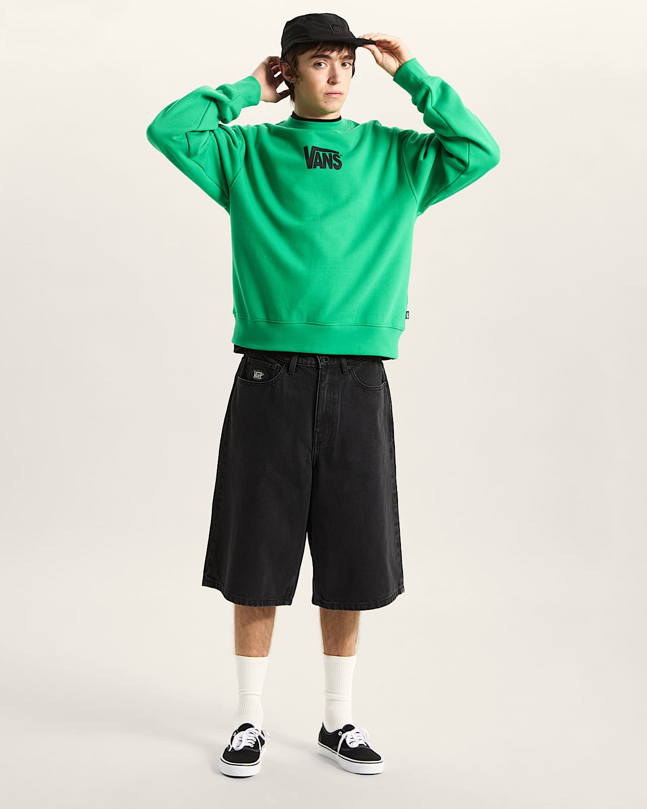 Sudadera elstica de cuello redondo con logotipo VANS Verde ALT5