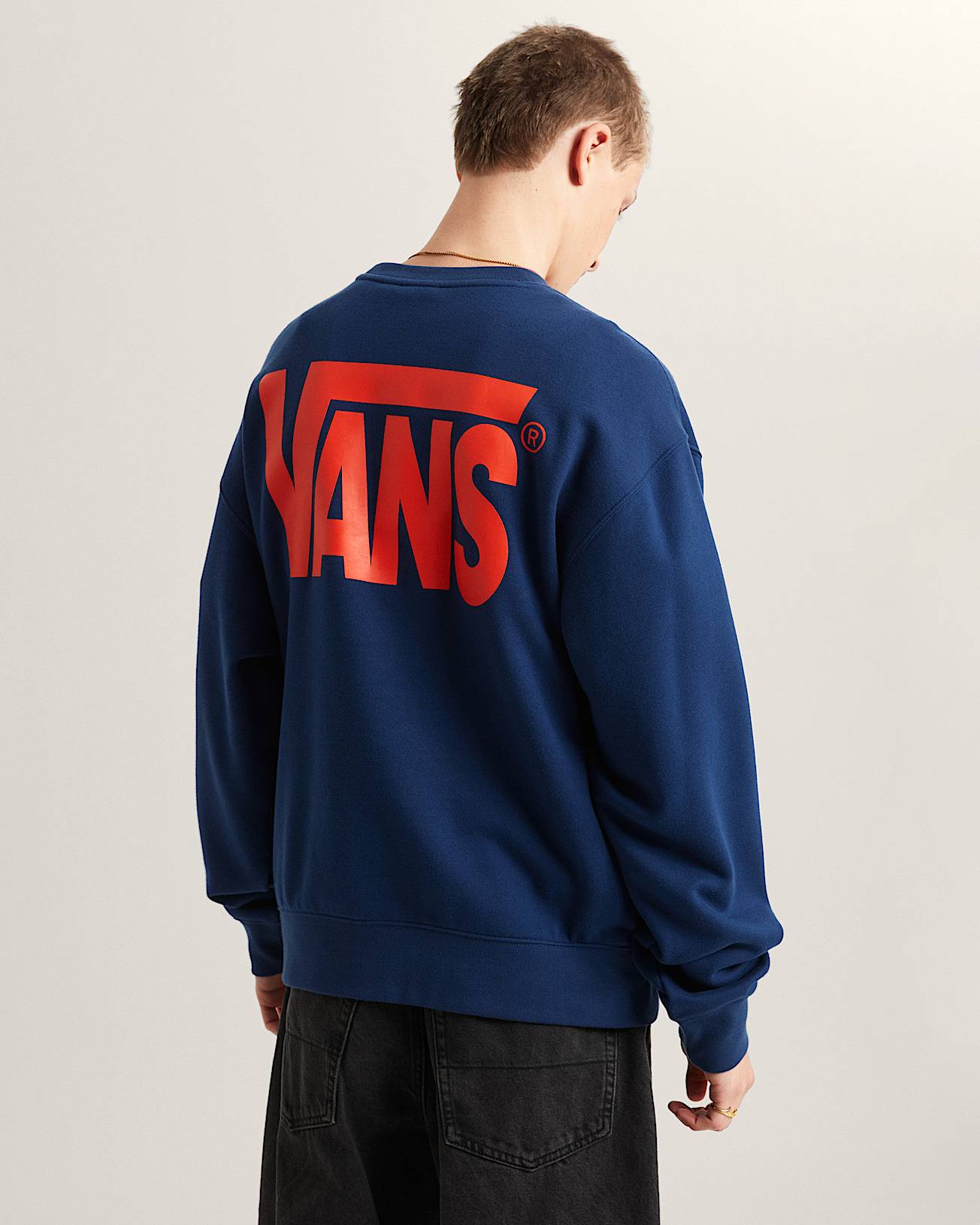 Stretch Logo Crew Sweatshirt VANS Blue ALT3