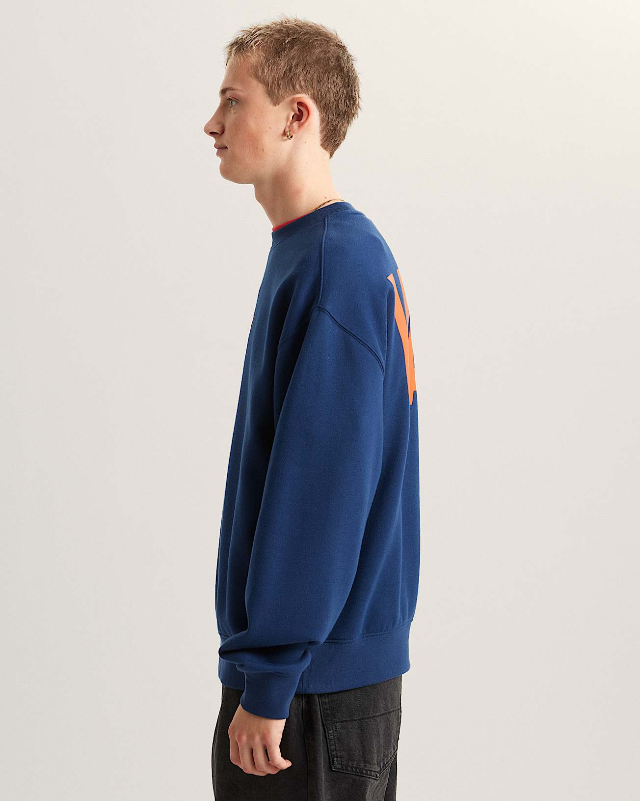 Stretch Logo Crew Sweatshirt VANS Blue ALT4