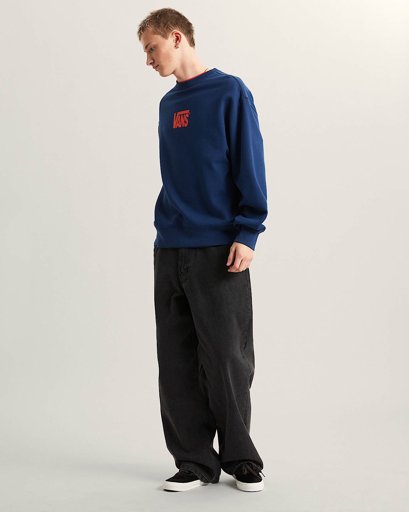 Stretch Logo Crew Sweatshirt VANS Blue ALT5