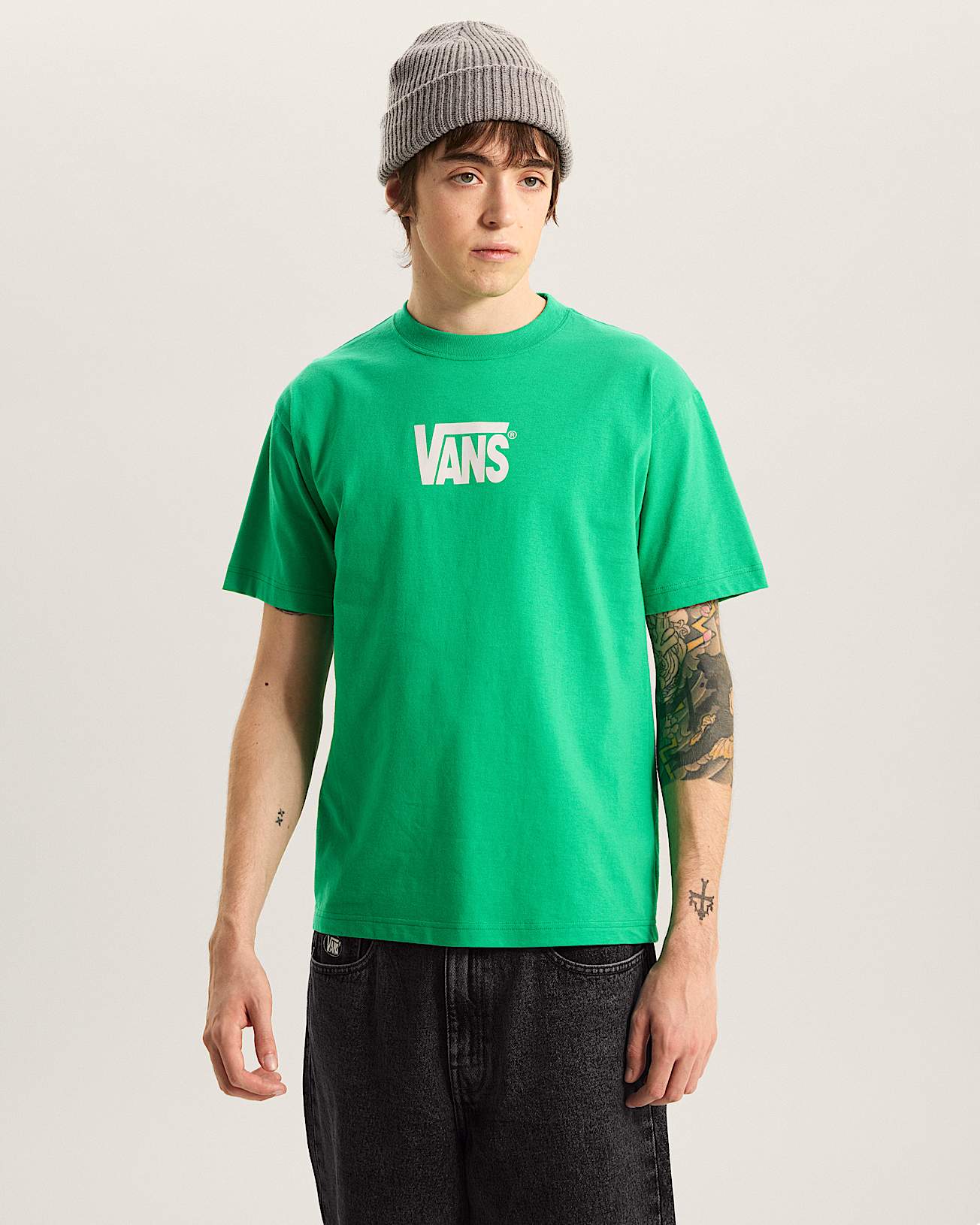 Stretch Logo SS Tee Vivid Verdant VANS Verde ALT2