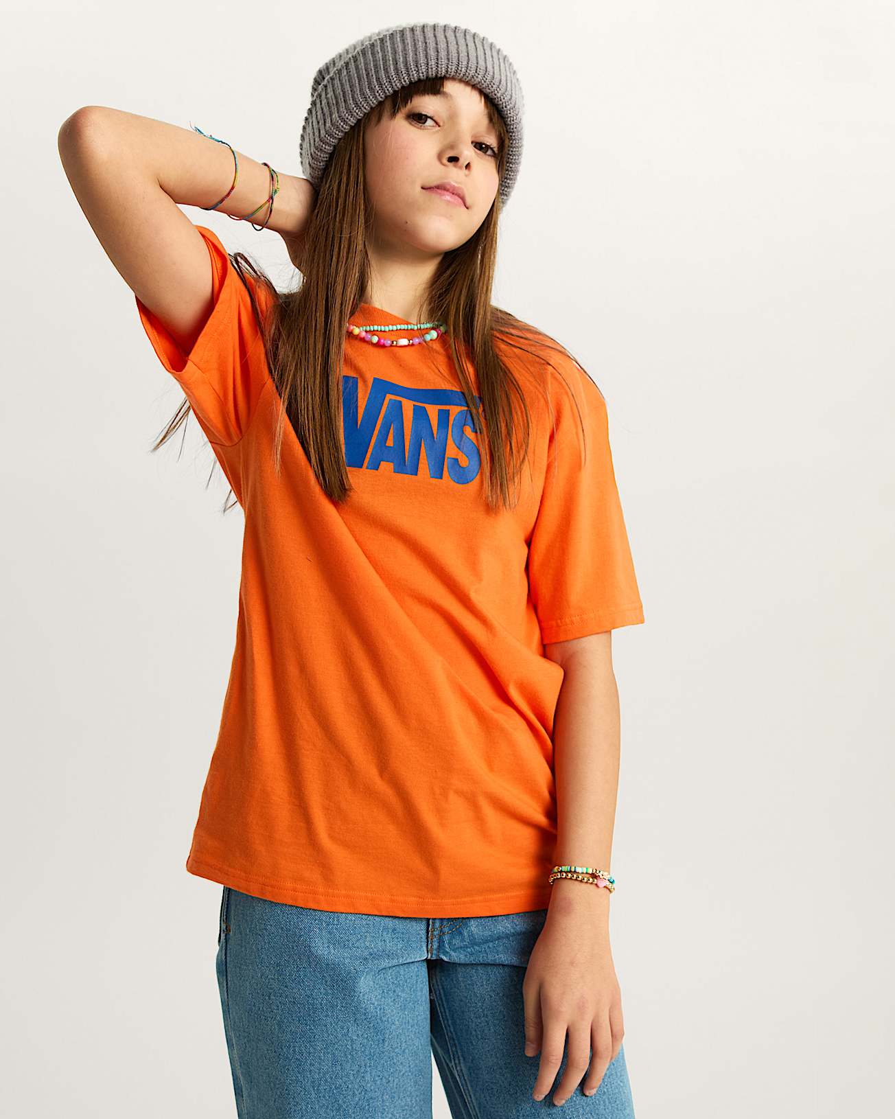 Stretch Logo SS Flame VANS Naranjo ALT5