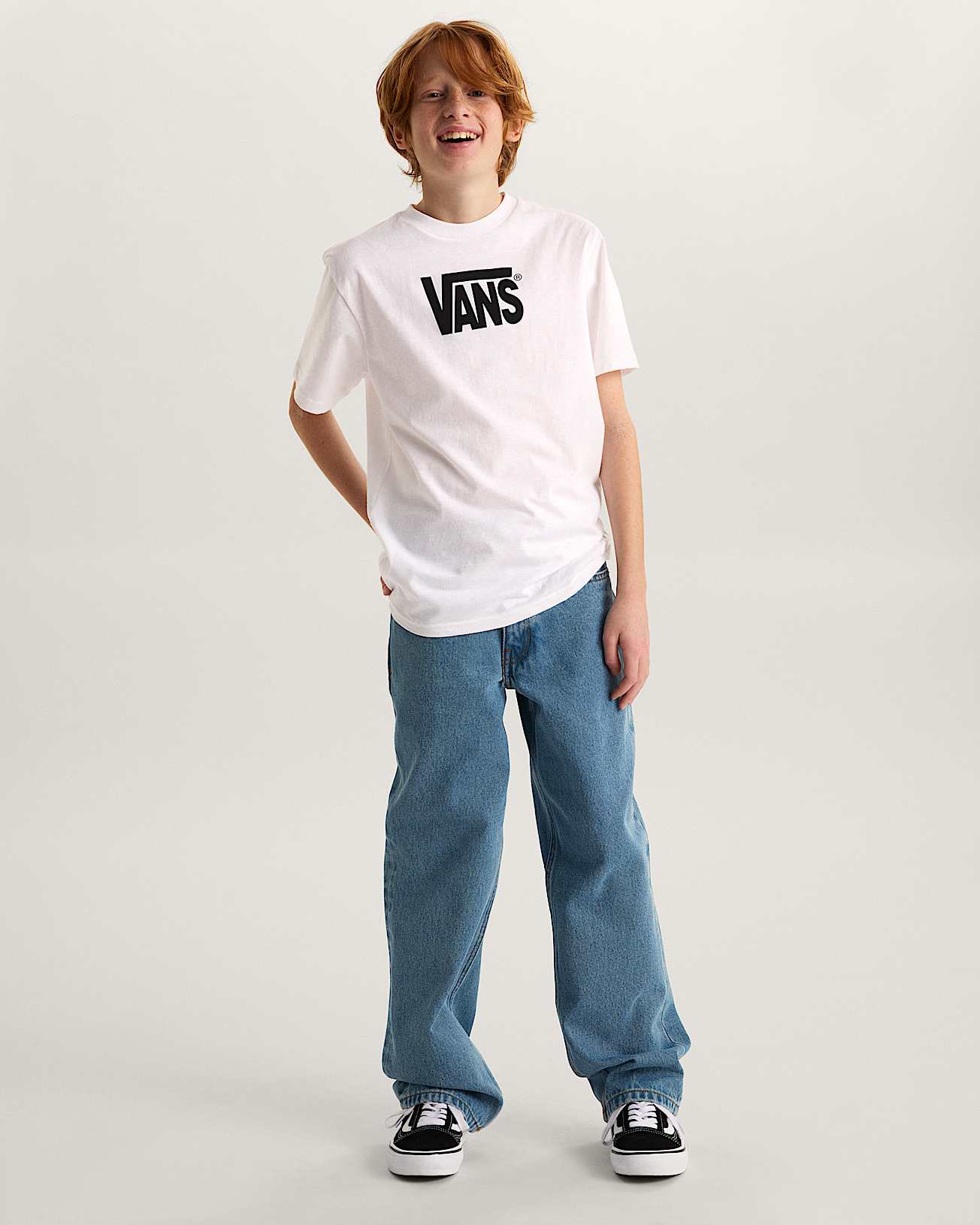 Kinder StretchTShirt mit Logo 814 Jahre VANS Wei ALT4
