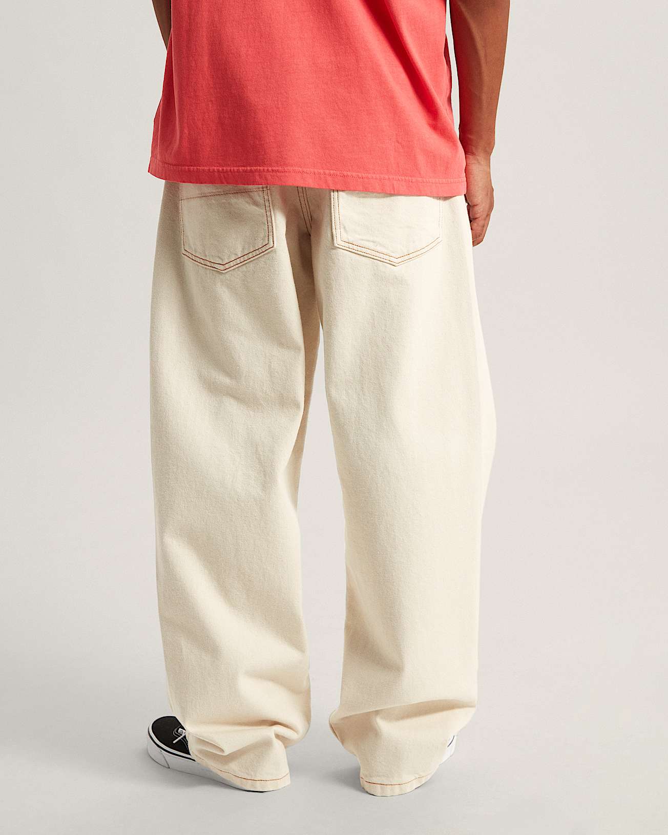 Premium Check5 Loose Denim Trousers VANS White ALT3