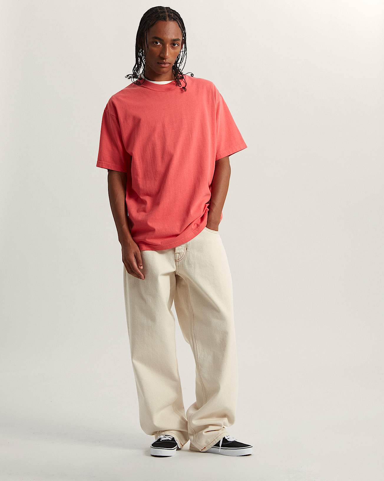 Premium Check5 Loose Denim Trousers VANS White ALT5