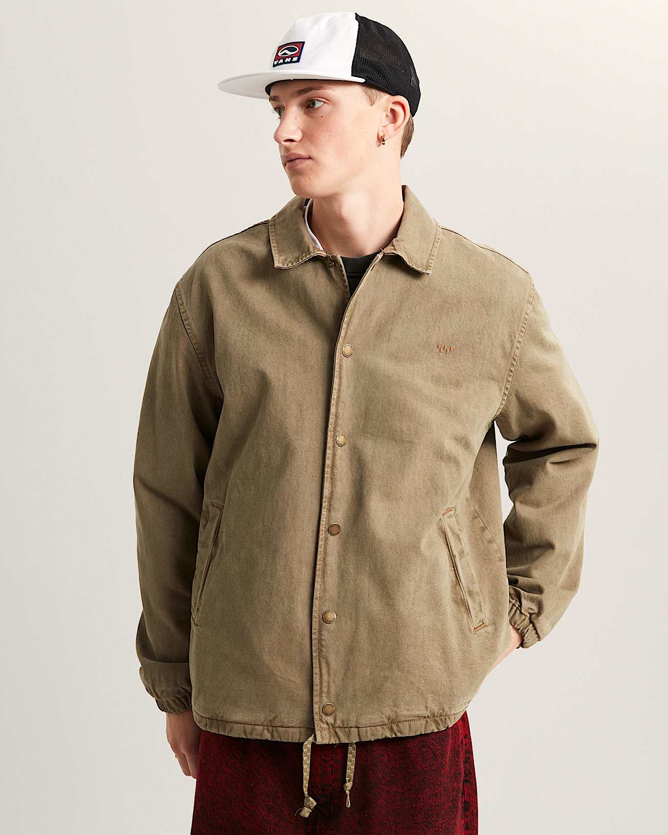 Premium Denim Torrey Coaches Jacket VANS Brown ALT2