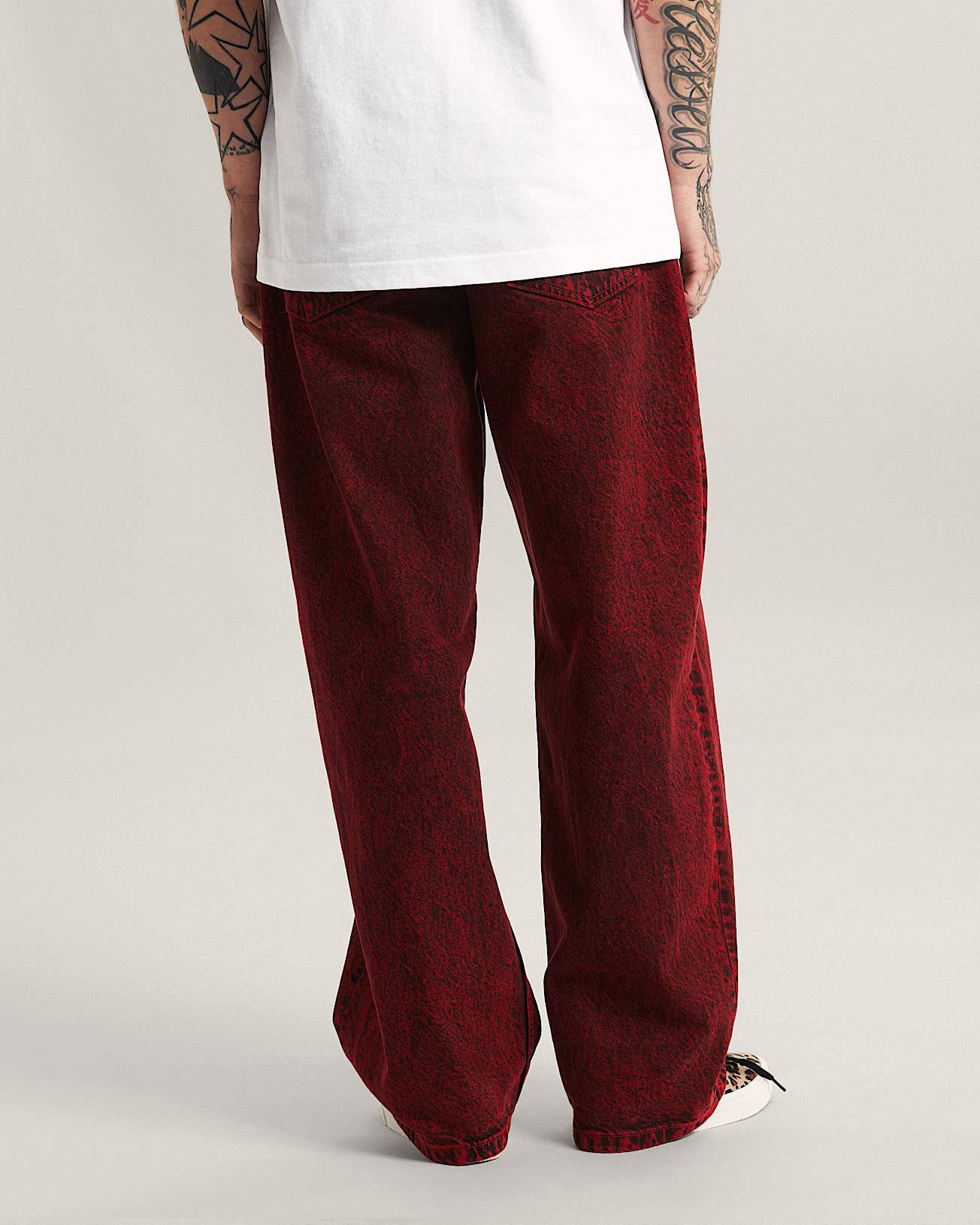 Check5 Baggy Acid Overdyed Denim Pants RACING RED VANS Rojo ALT3