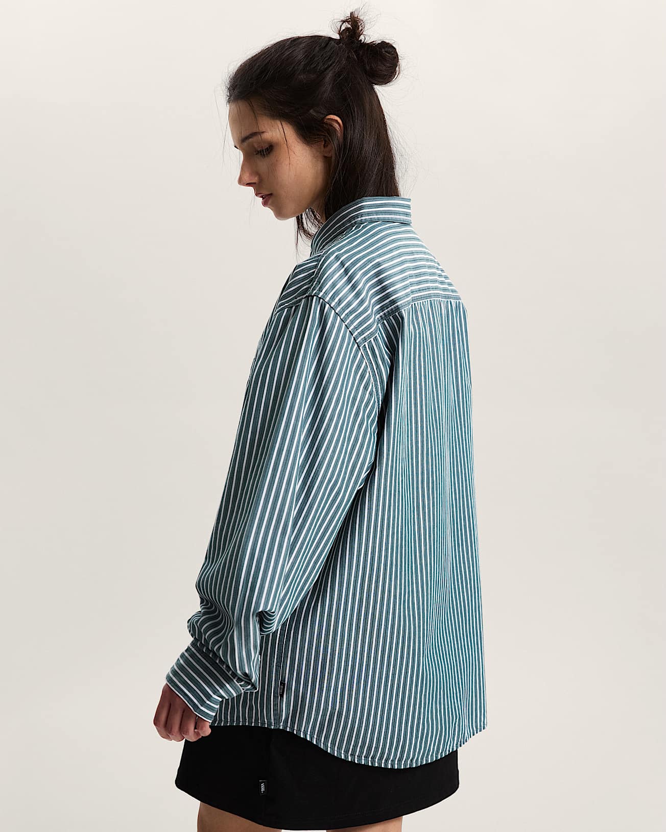 Dobby Stripe LS Shirt Mystic Moss VANS Verde ALT7