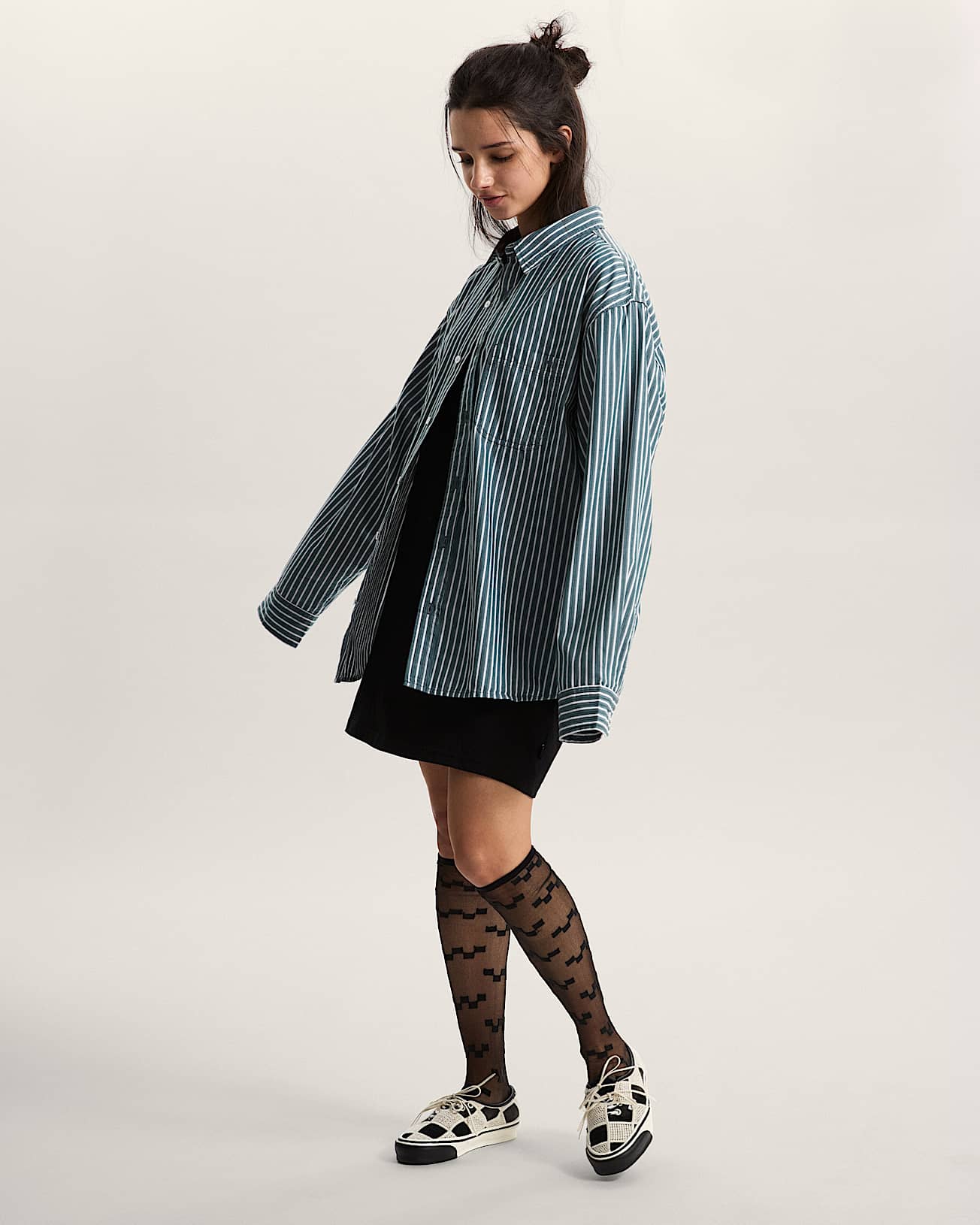 Dobby Stripe LS Shirt Mystic Moss VANS Verde ALT9