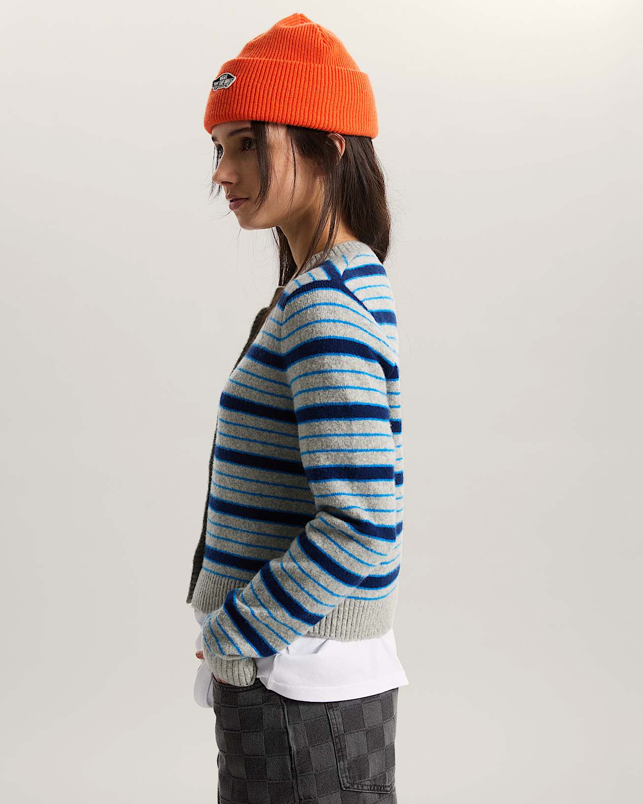 Premium Dolly Stripe CardiganSweatshirt VANS Grau ALT4