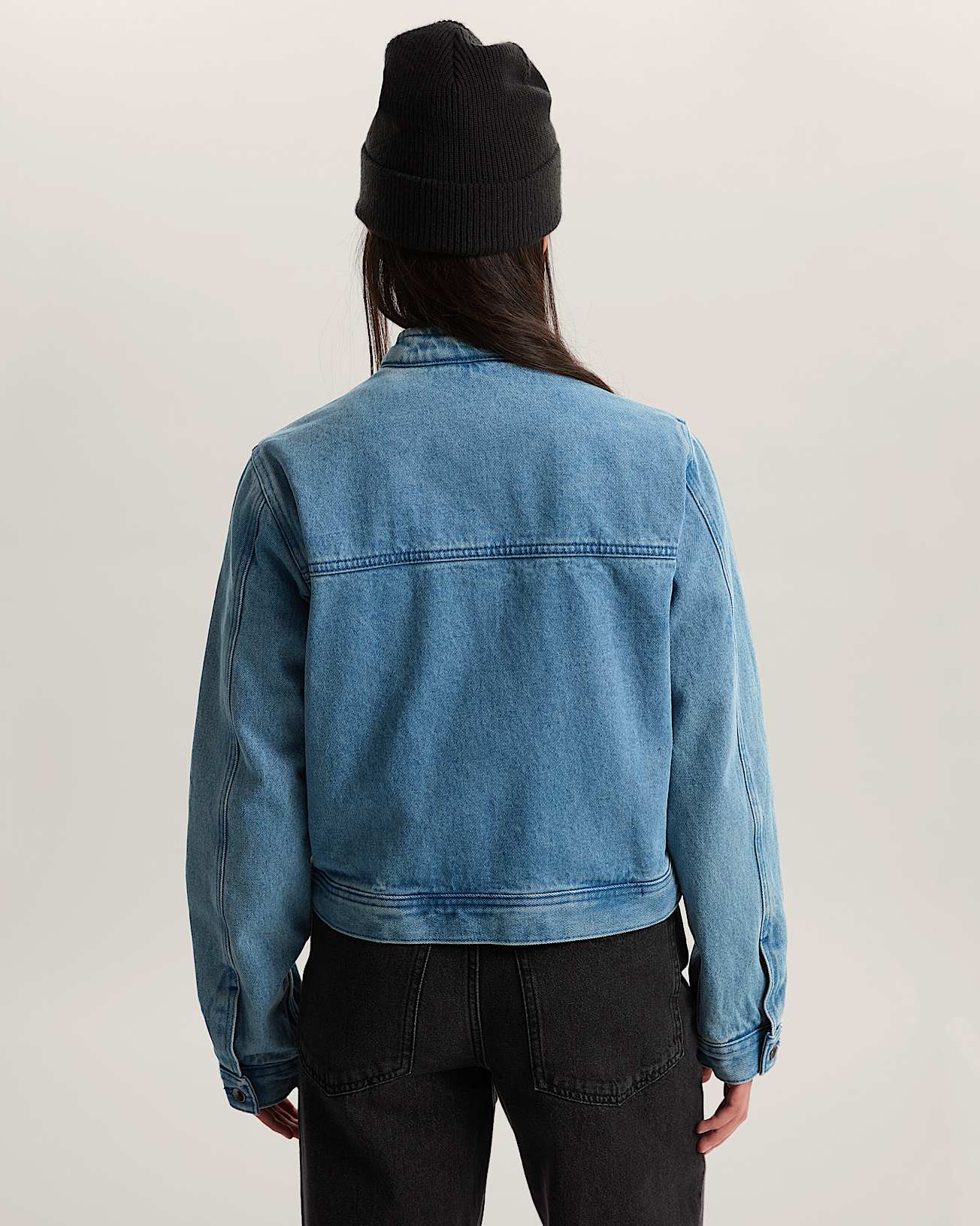 LX WMN Pomona Collarless Station Jacket STONEWASHBLUE VANS Blue ALT3