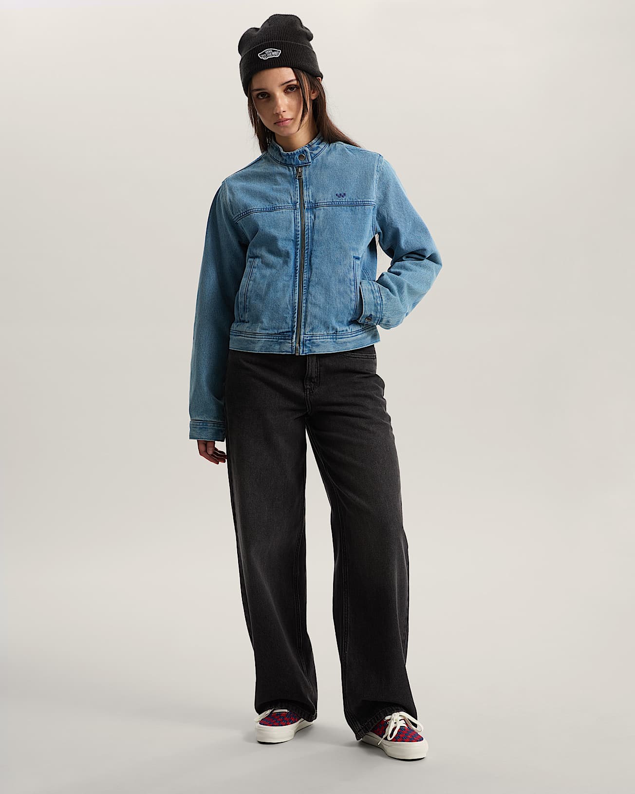 LX WMN Pomona Collarless Station Jacket STONEWASHBLUE VANS Blue ALT5