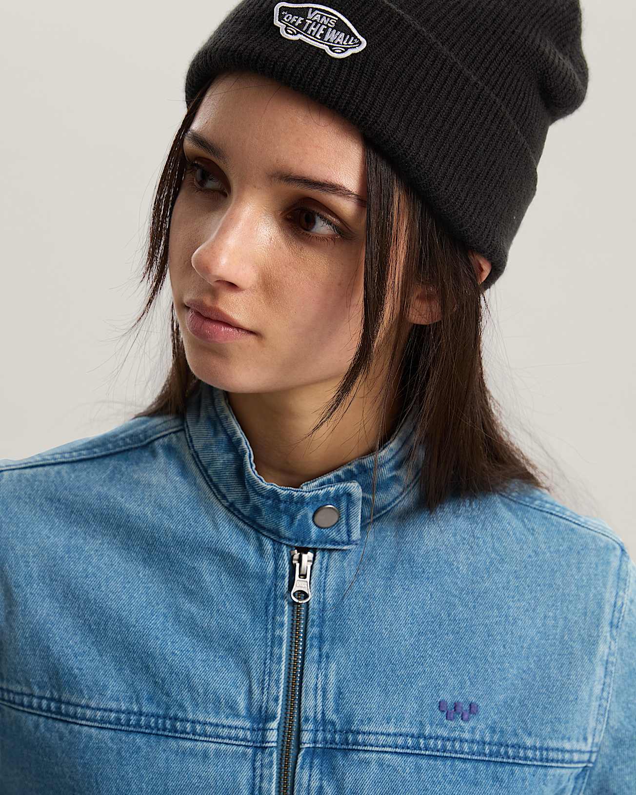 Premium Damen Pomona Kragenlose StationJacke VANS Blau ALT6