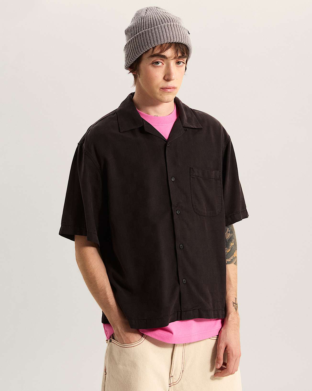 Camiseta Van Doren Check Camp VANS Negro ALT2