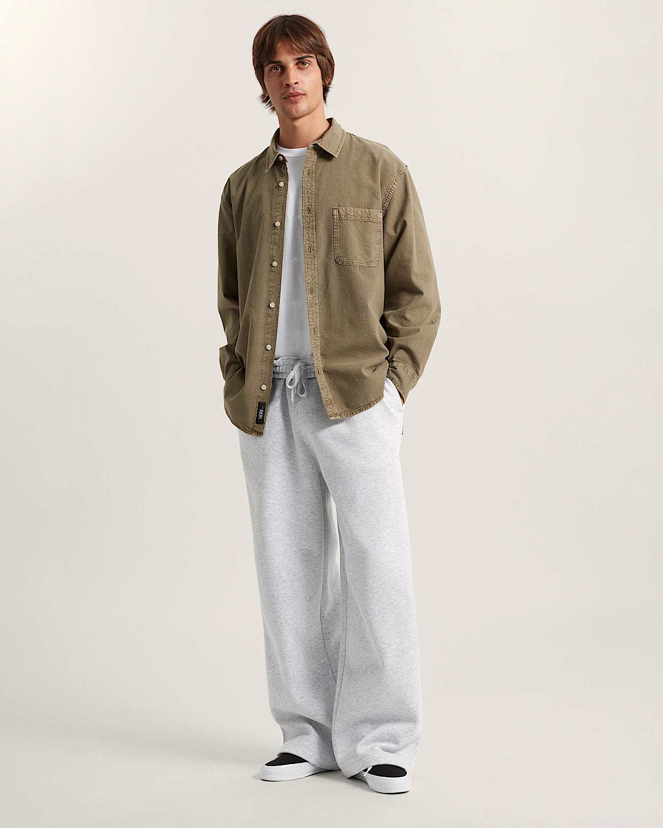 Chemise  manches longues Lawson Seersucker Pigment VANS Marron ALT5