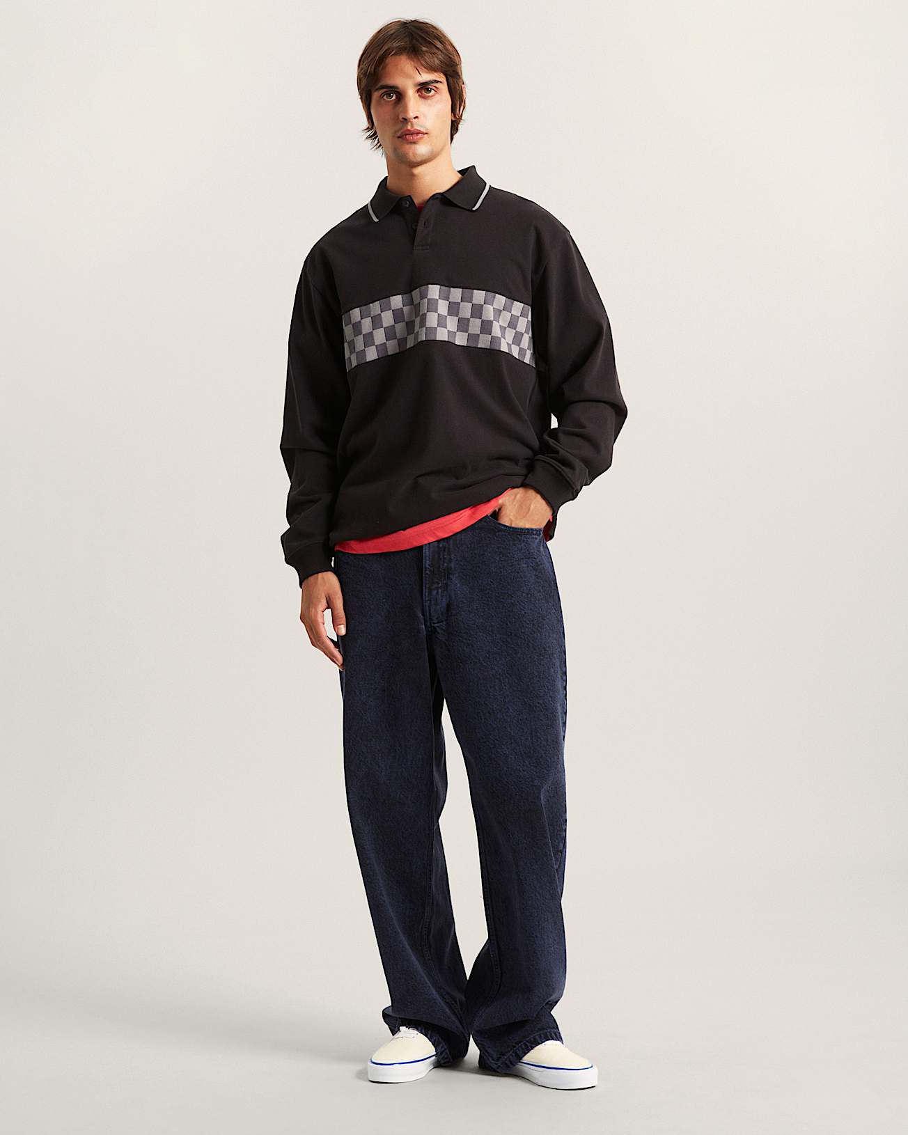 Medford Checkerboard LangarmPolohemd VANS Schwarz ALT5