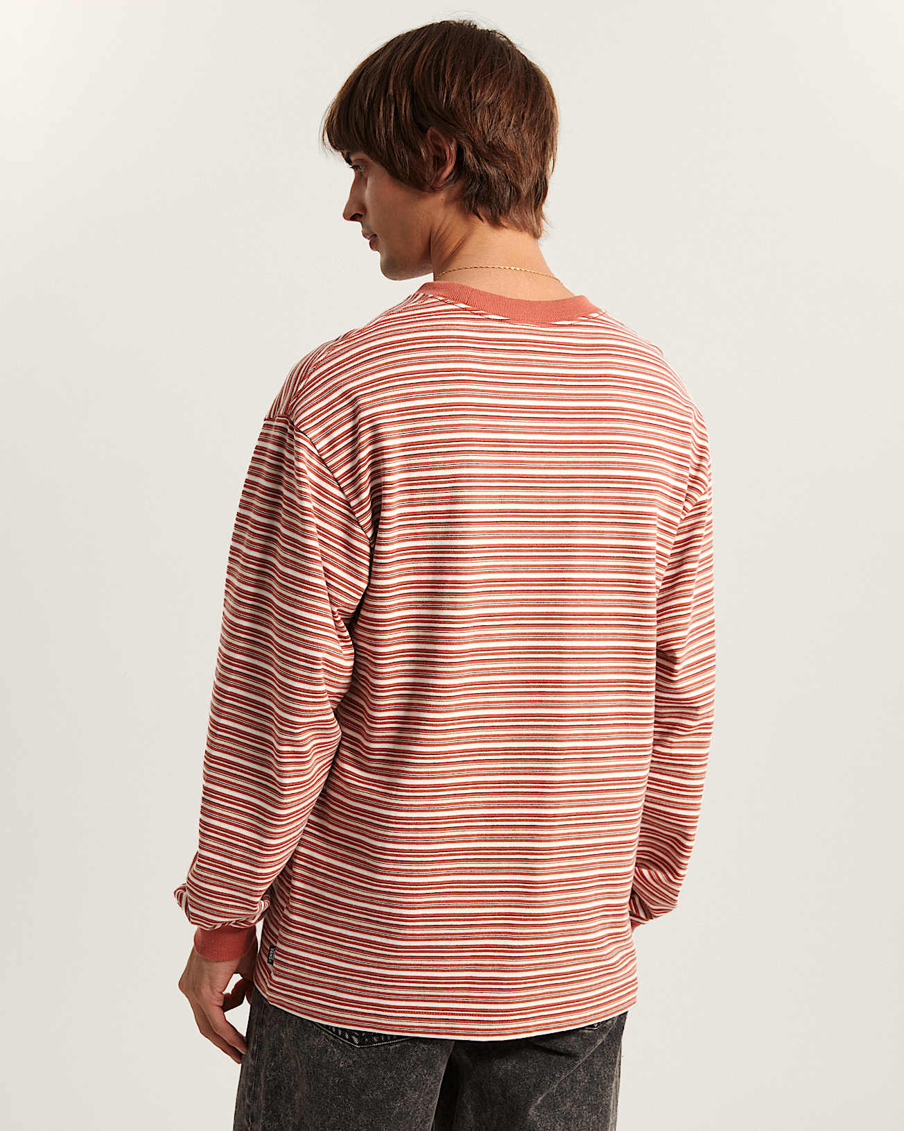 Camiseta de punto de manga larga Wesley Stripe VANS Naranjo ALT3