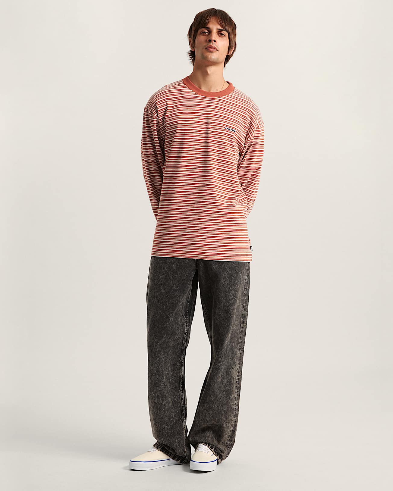 Camiseta de punto de manga larga Wesley Stripe VANS Naranjo ALT5