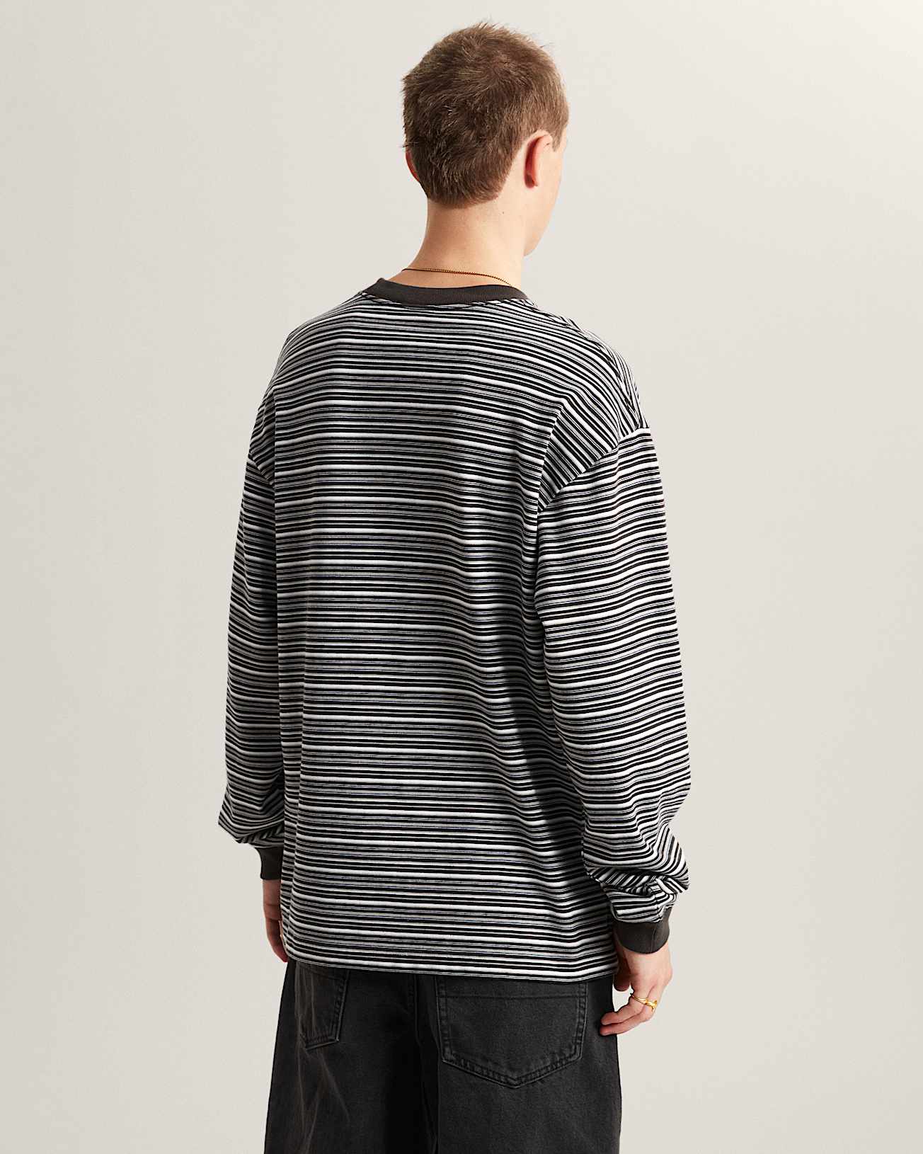 Camiseta de punto de manga larga Wesley Stripe VANS Negro ALT3