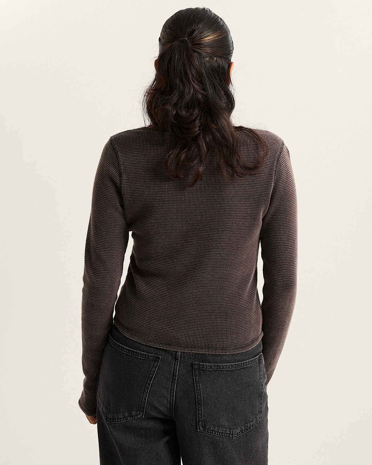 Teri Waffle Langarmhemd VANS Schwarz ALT3