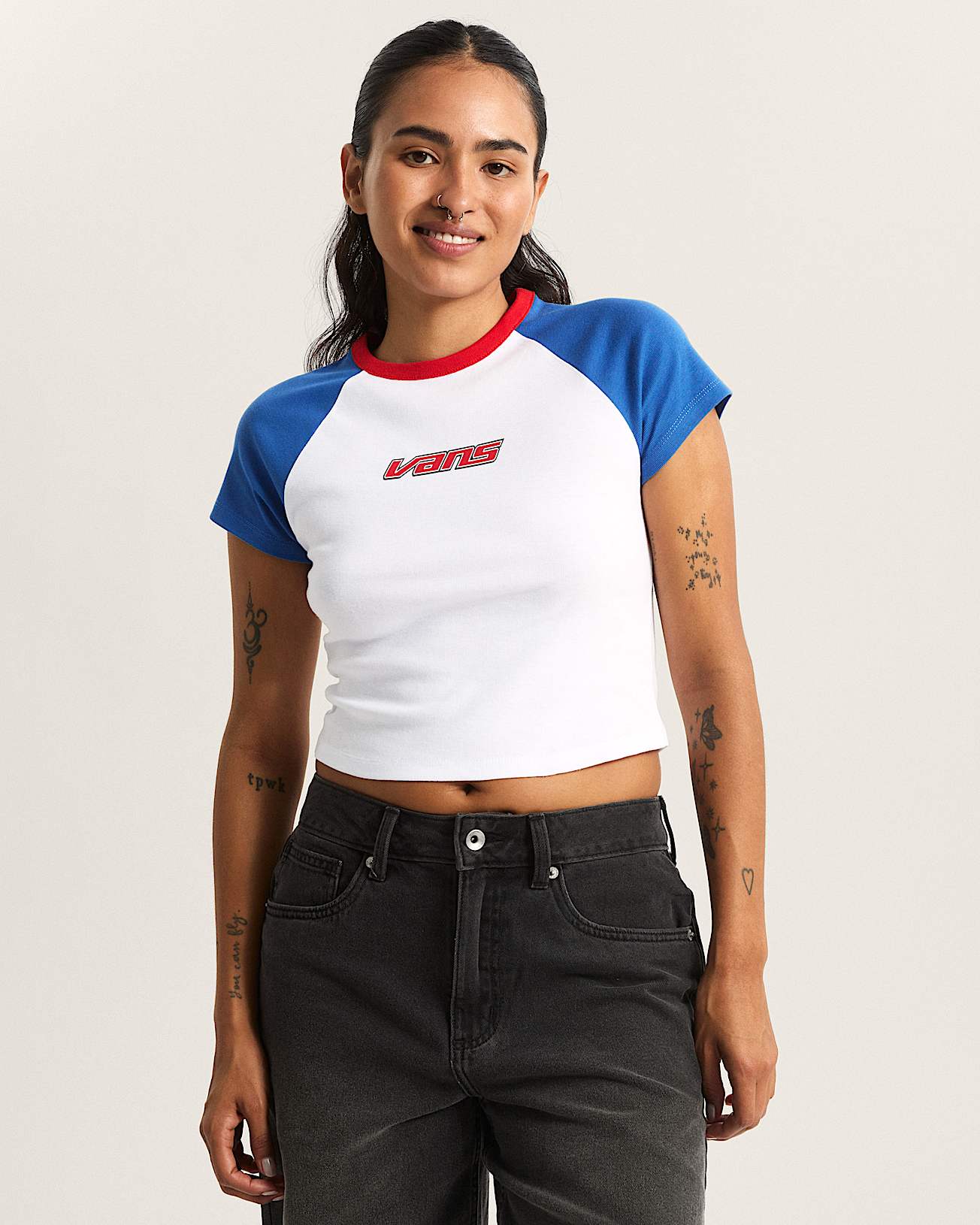 Clare Baby Tee VANS Blauw ALT2