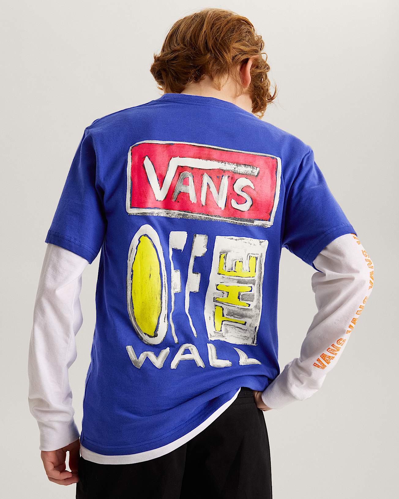 Kinder Vans On Canvas TShirt 814 Jahre VANS Blau ALT3