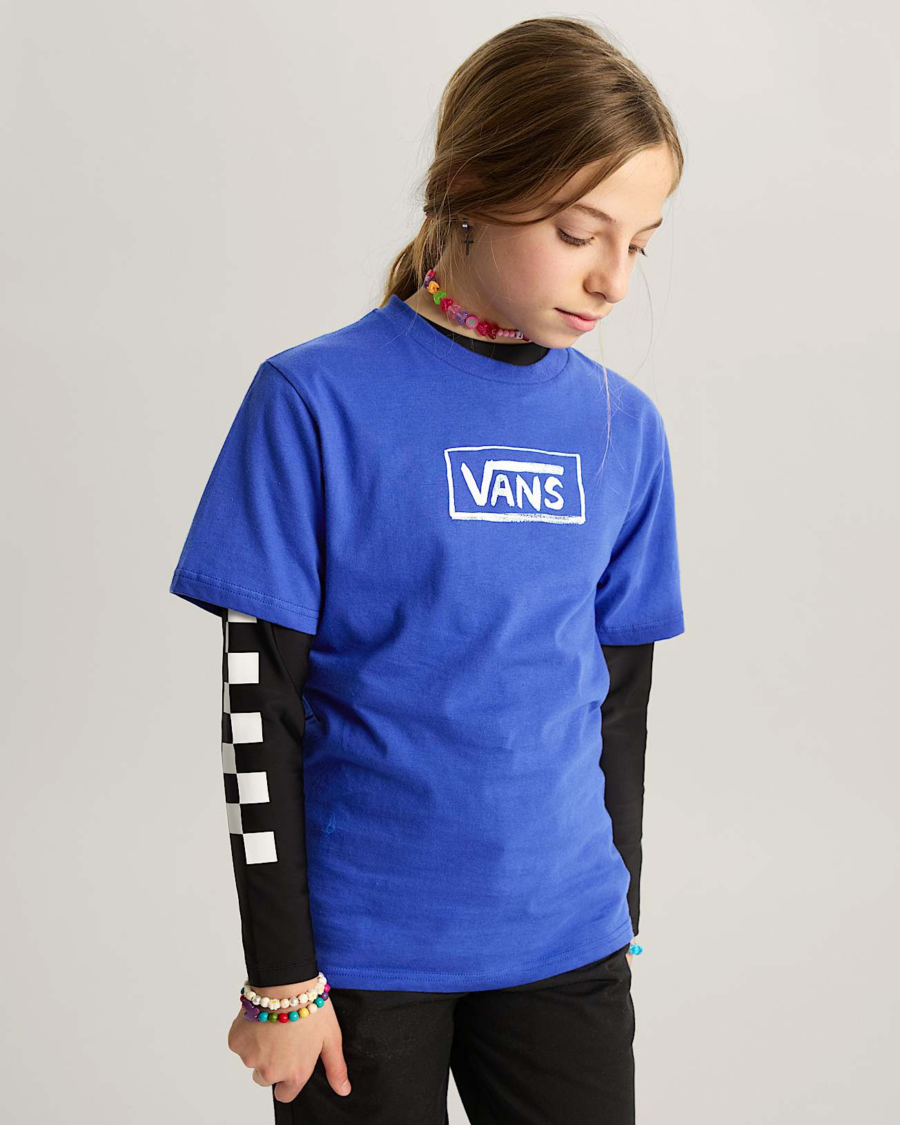 Kinder Vans On Canvas TShirt 814 Jahre VANS Blau ALT5