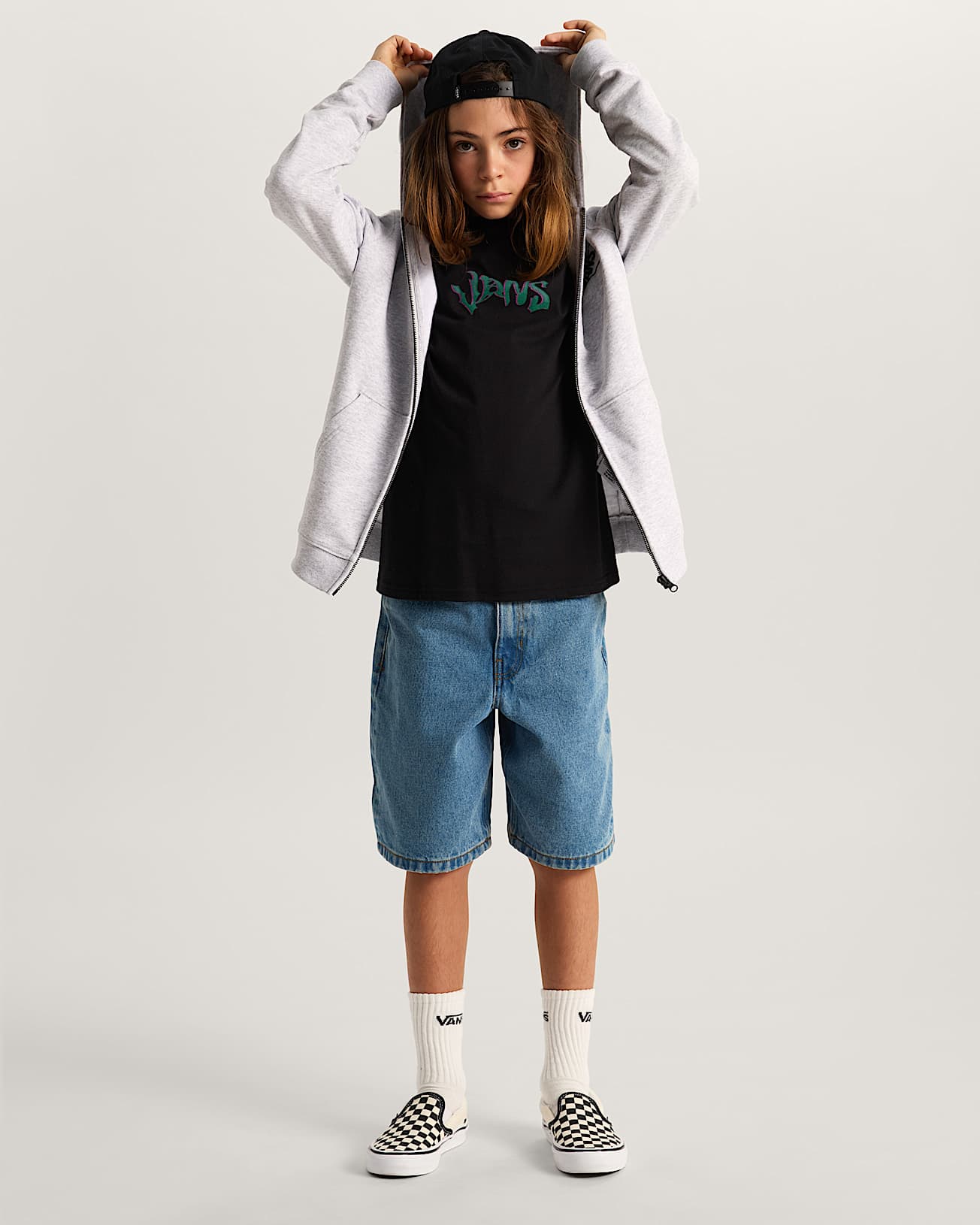 Kinder Wild Circle TShirt 814 Jahre VANS Schwarz ALT4