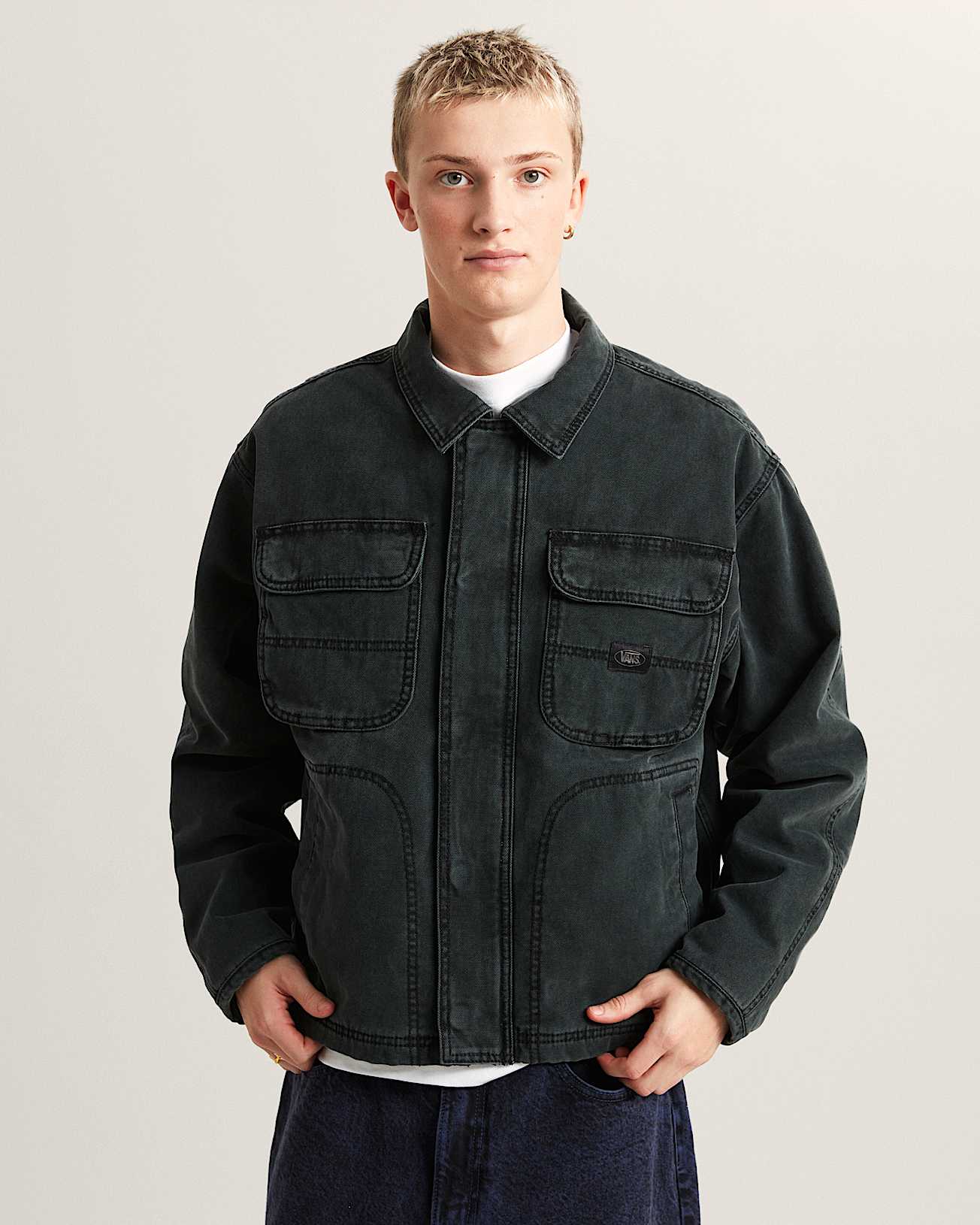 Umber Pigment Canvas Jacket VANS Black ALT3