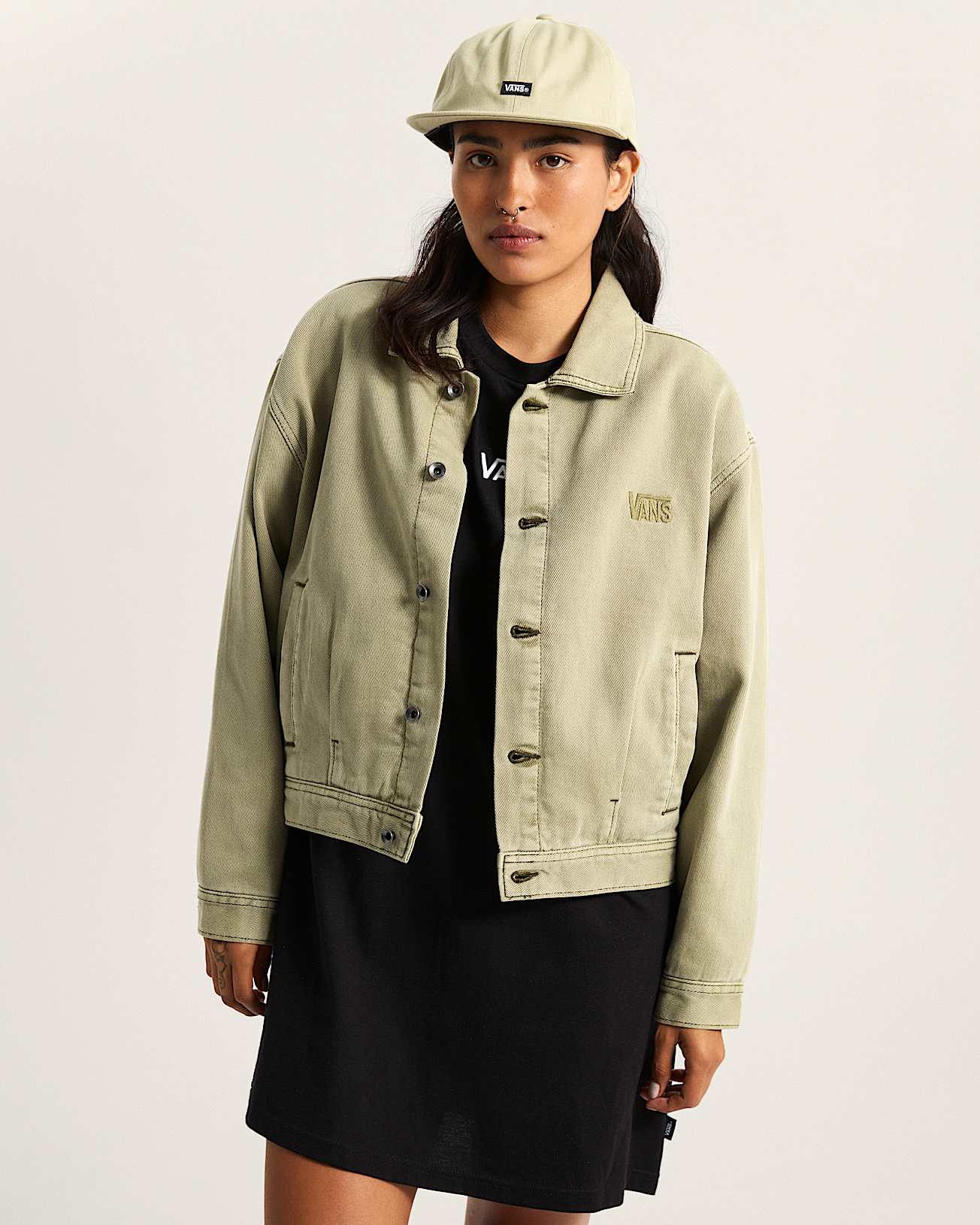 Womens Pomona Station Jacket Soft Sage VANS Beige ALT3